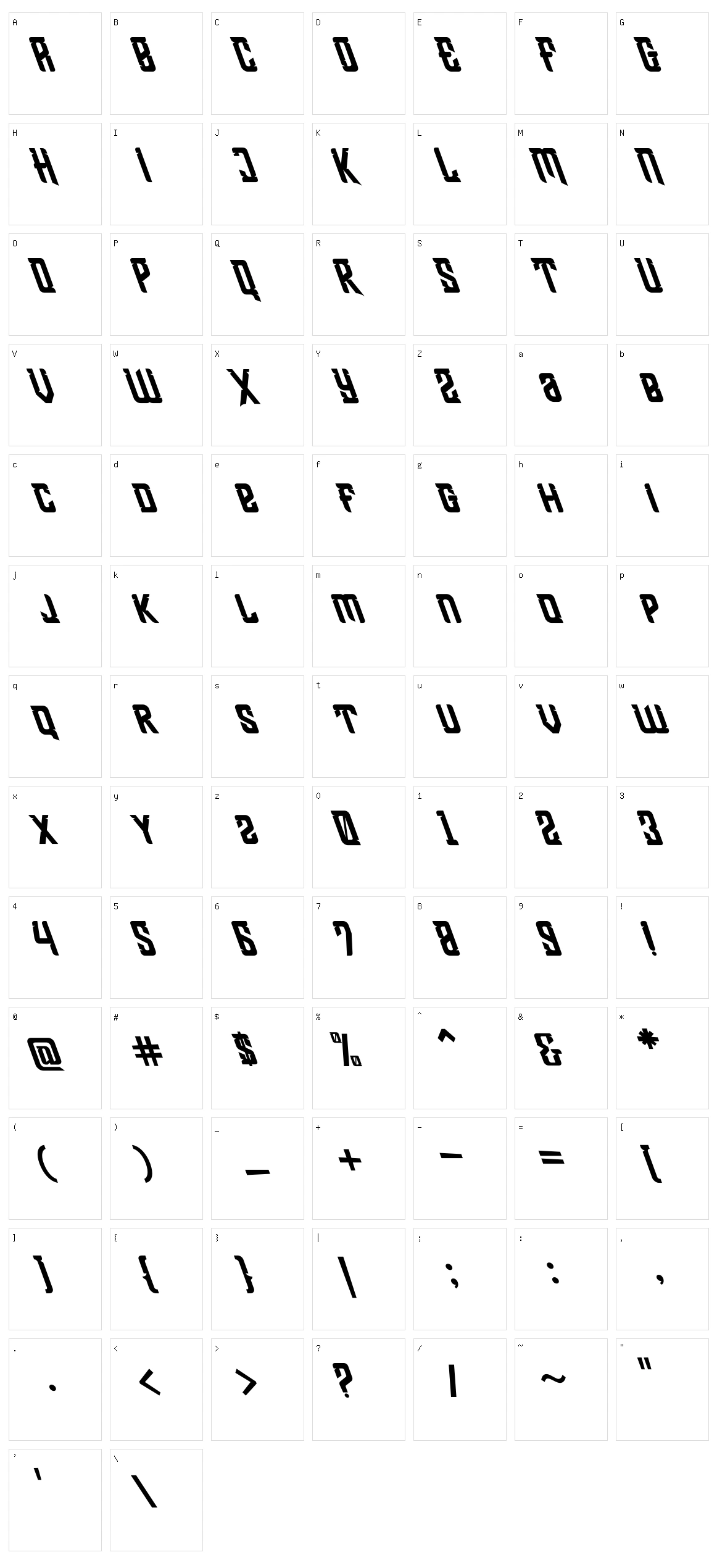 Shean Holmes Character Set