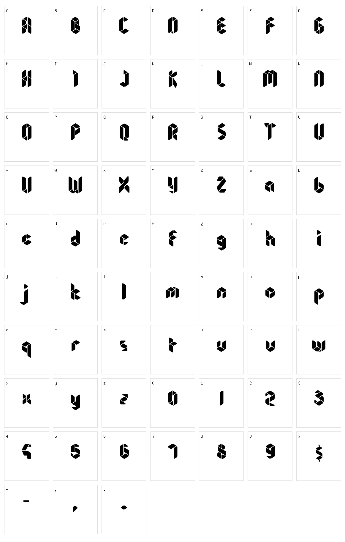 Sheandy Character Set