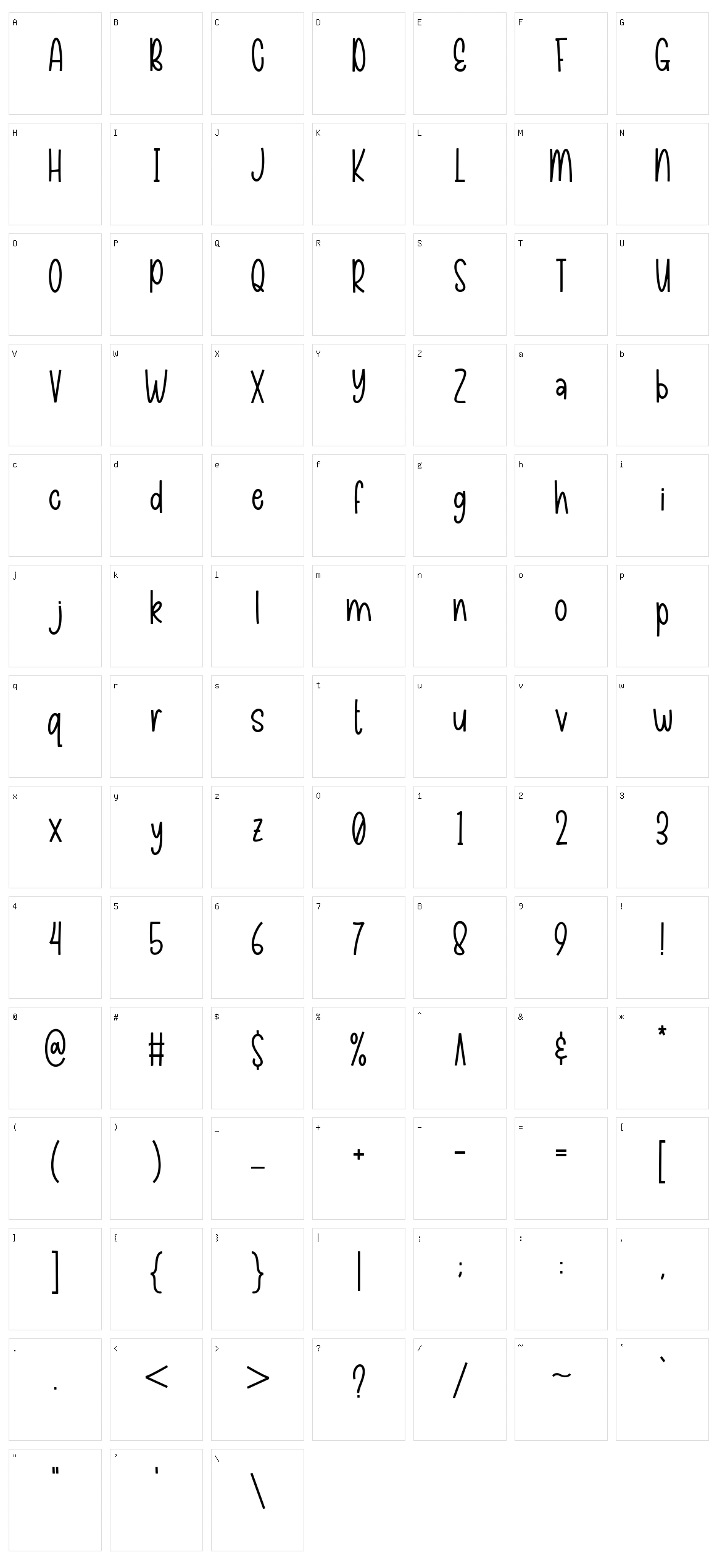 Ganyo Character Set
