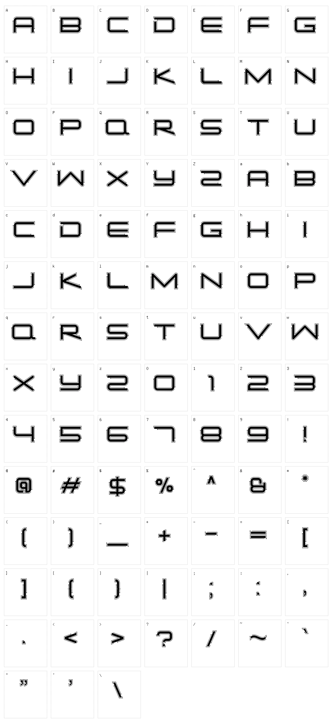 Simple Tech Character Set
