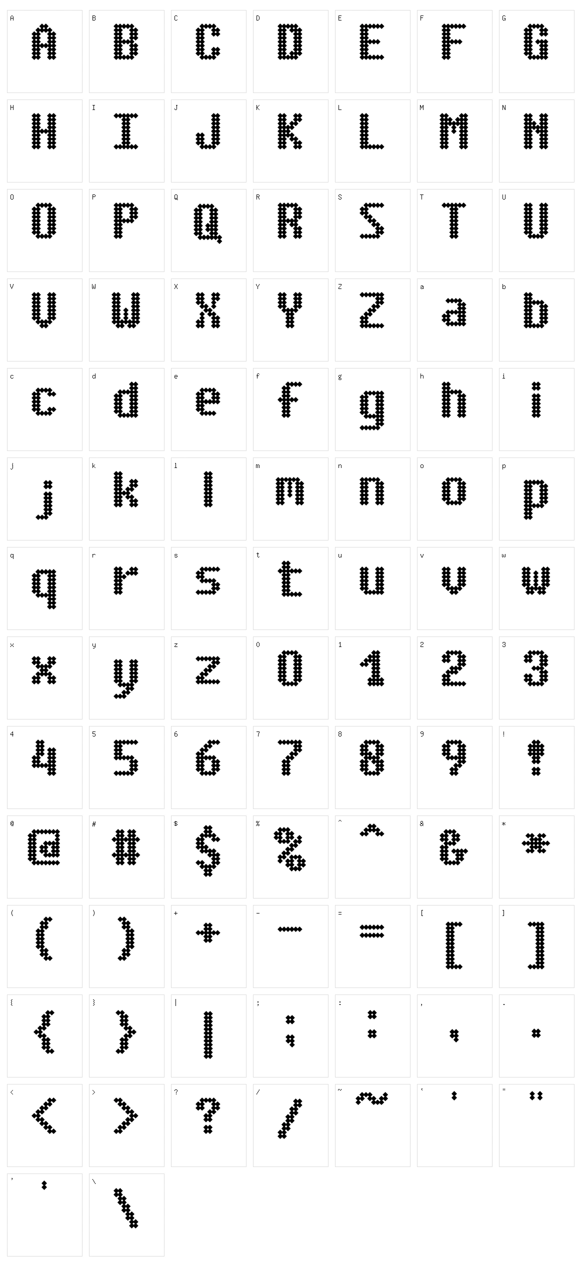 Simpleton BRK Character Set