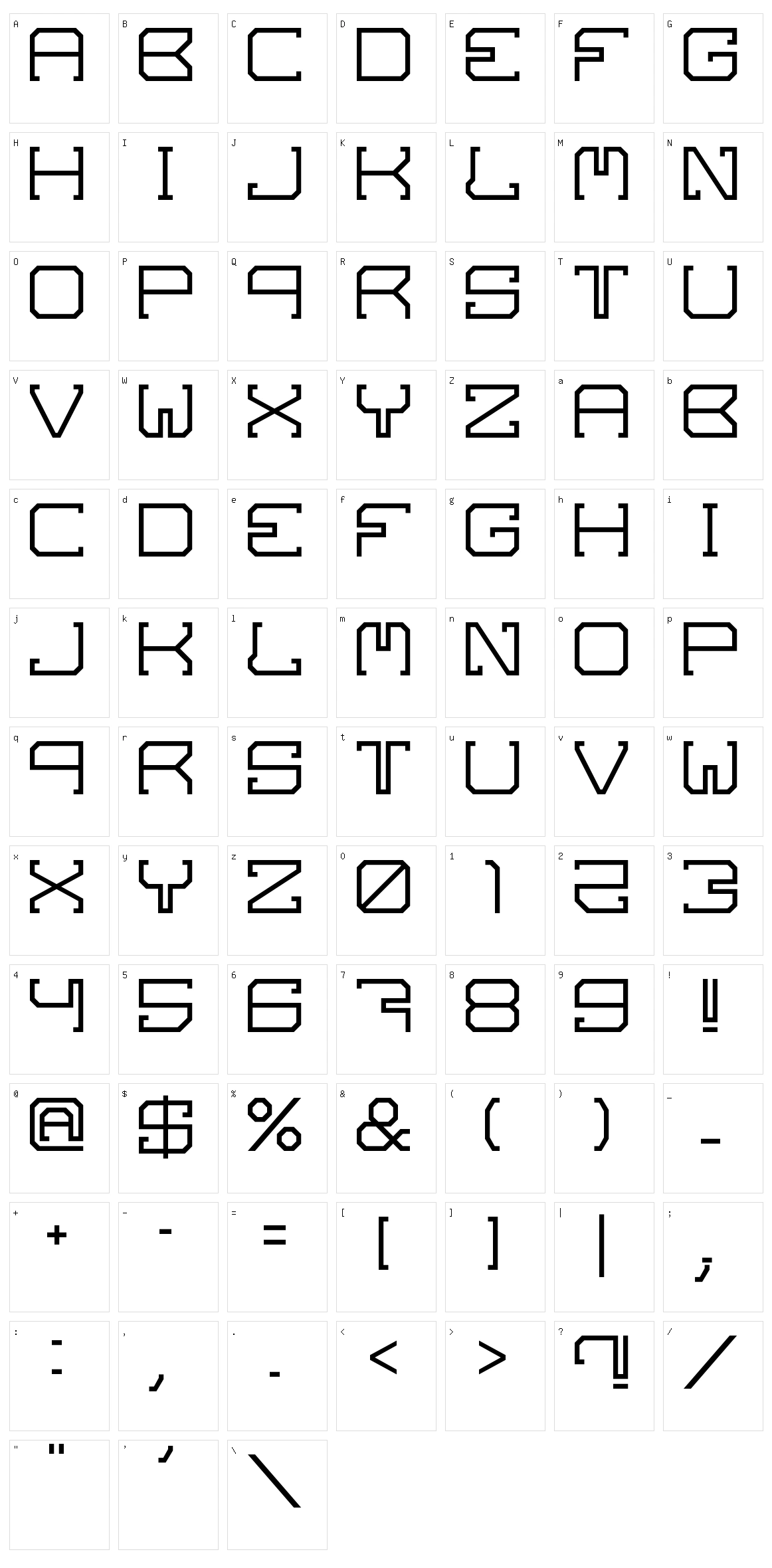 Skov Character Set