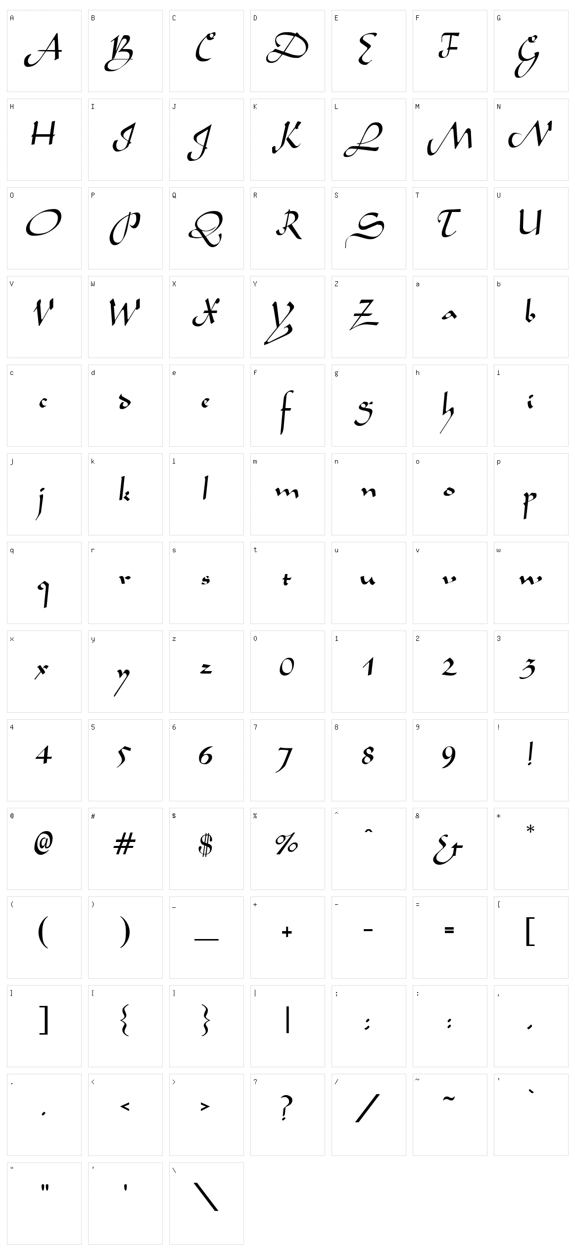 Aladdin Character Set