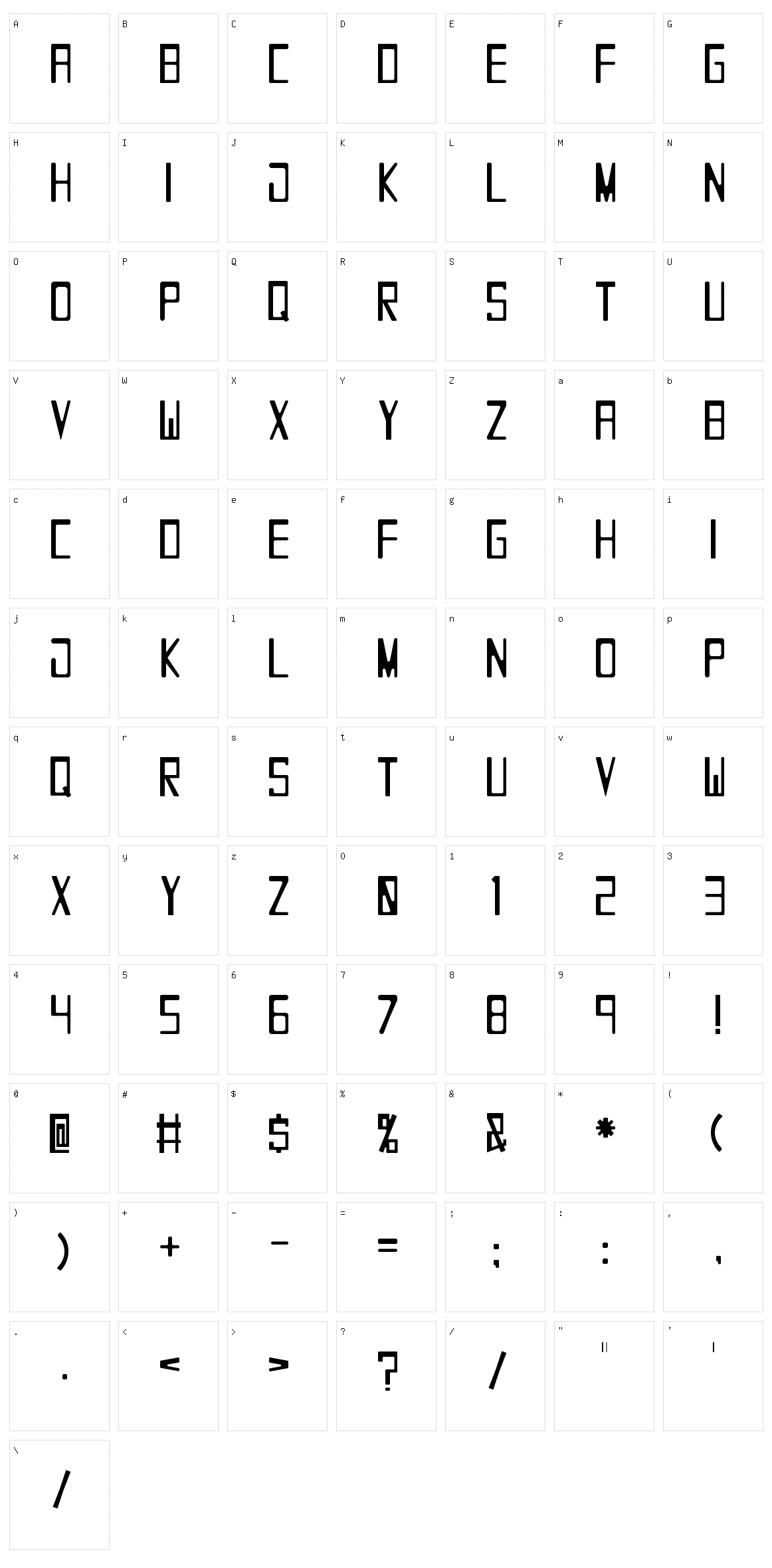 Slim Down Round Character Set