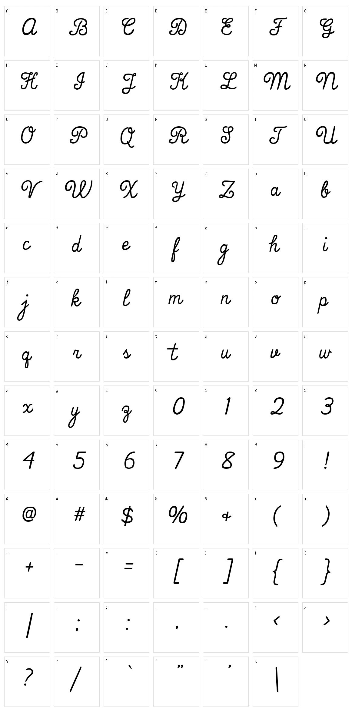 That's Font Folks! Character Set