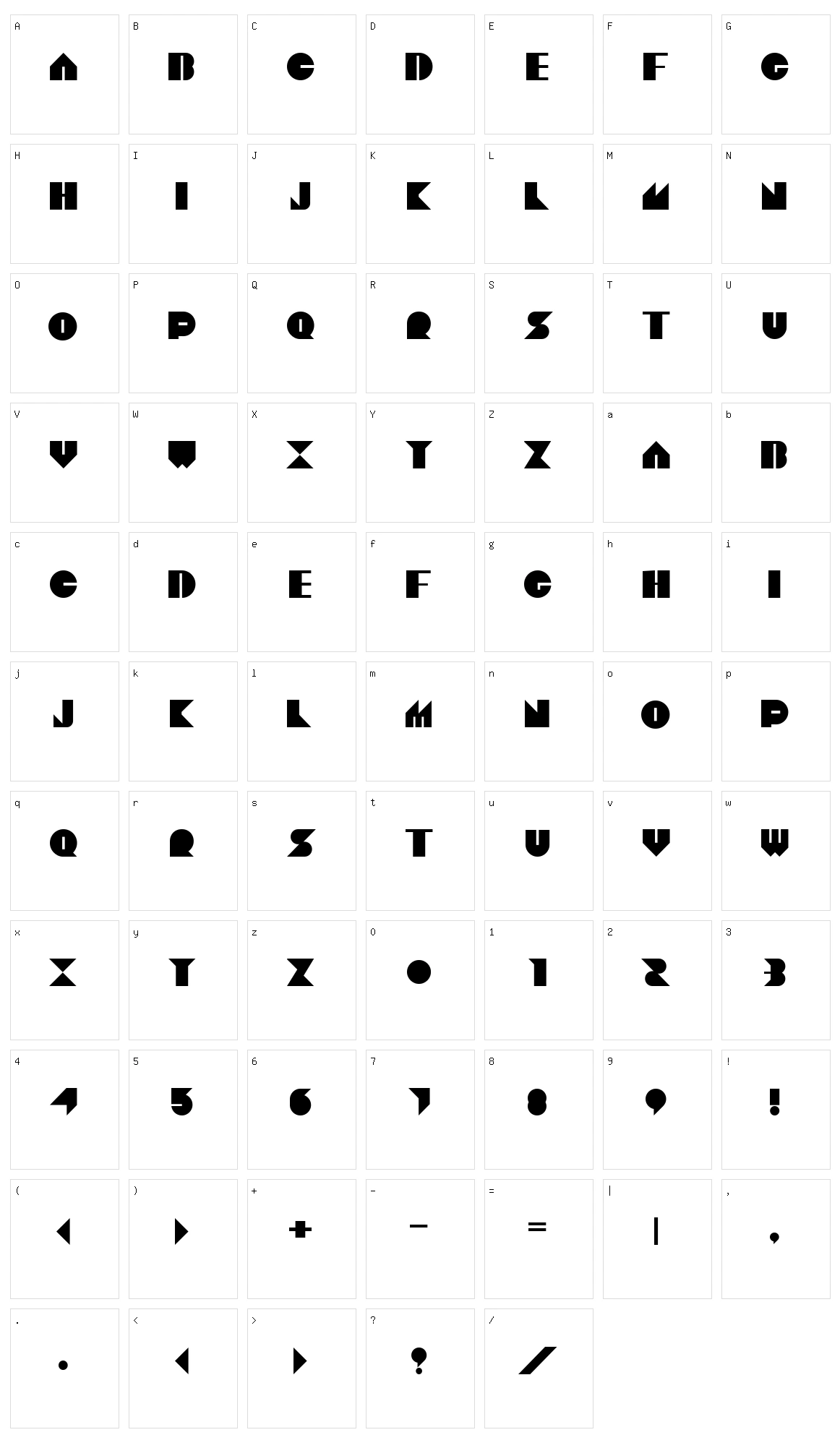 Sonix Character Set