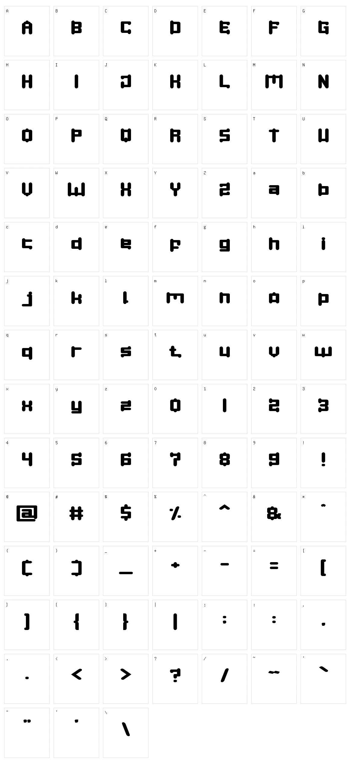 Space Object Character Set