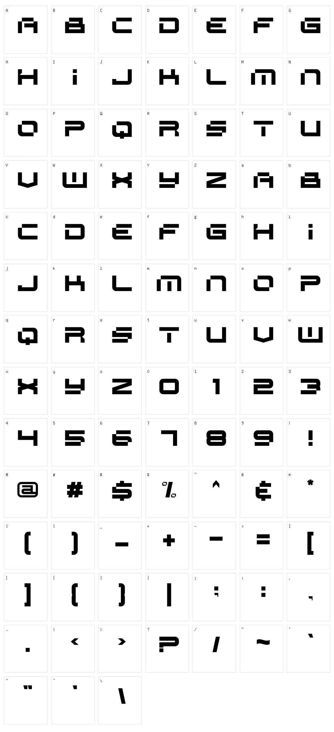 Space Racer Character Set