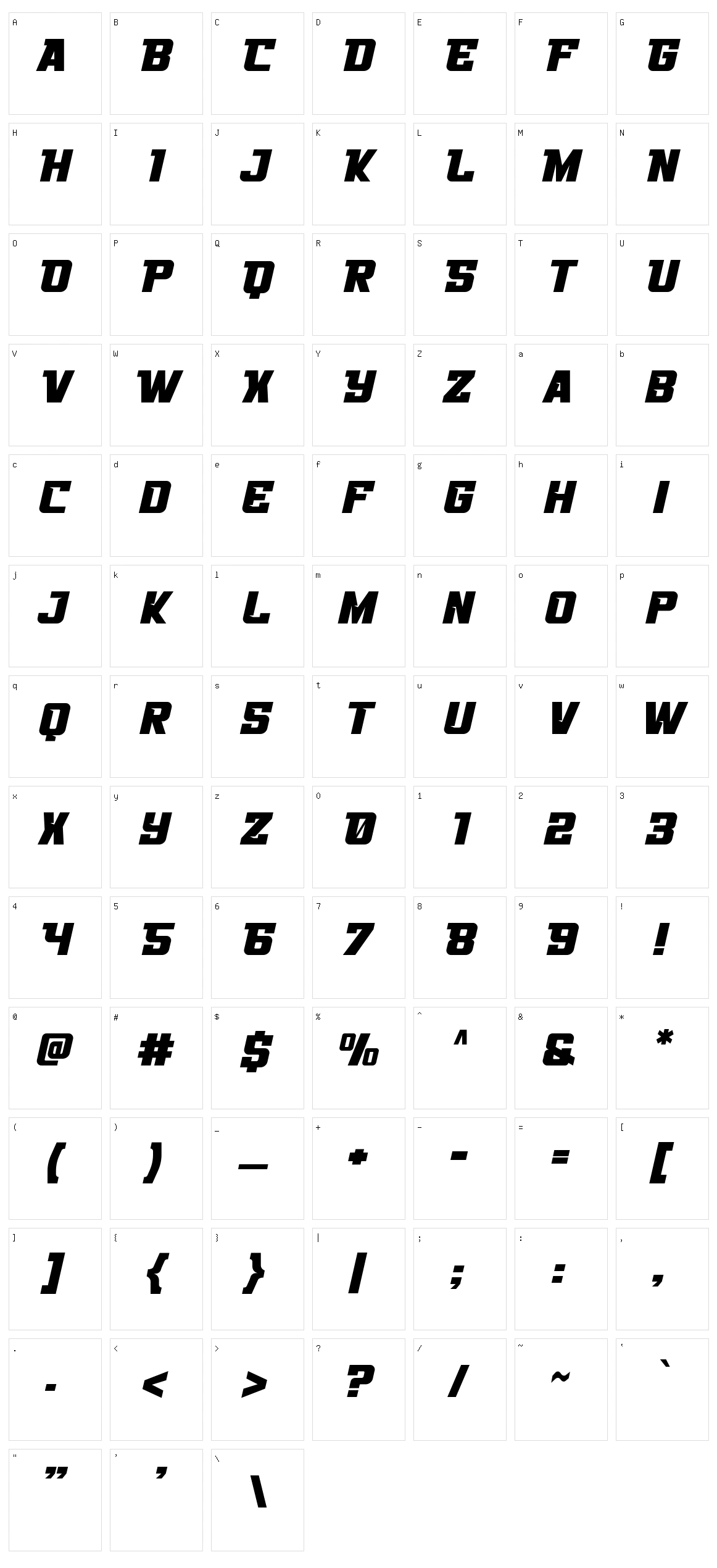 Speed Demon Character Set