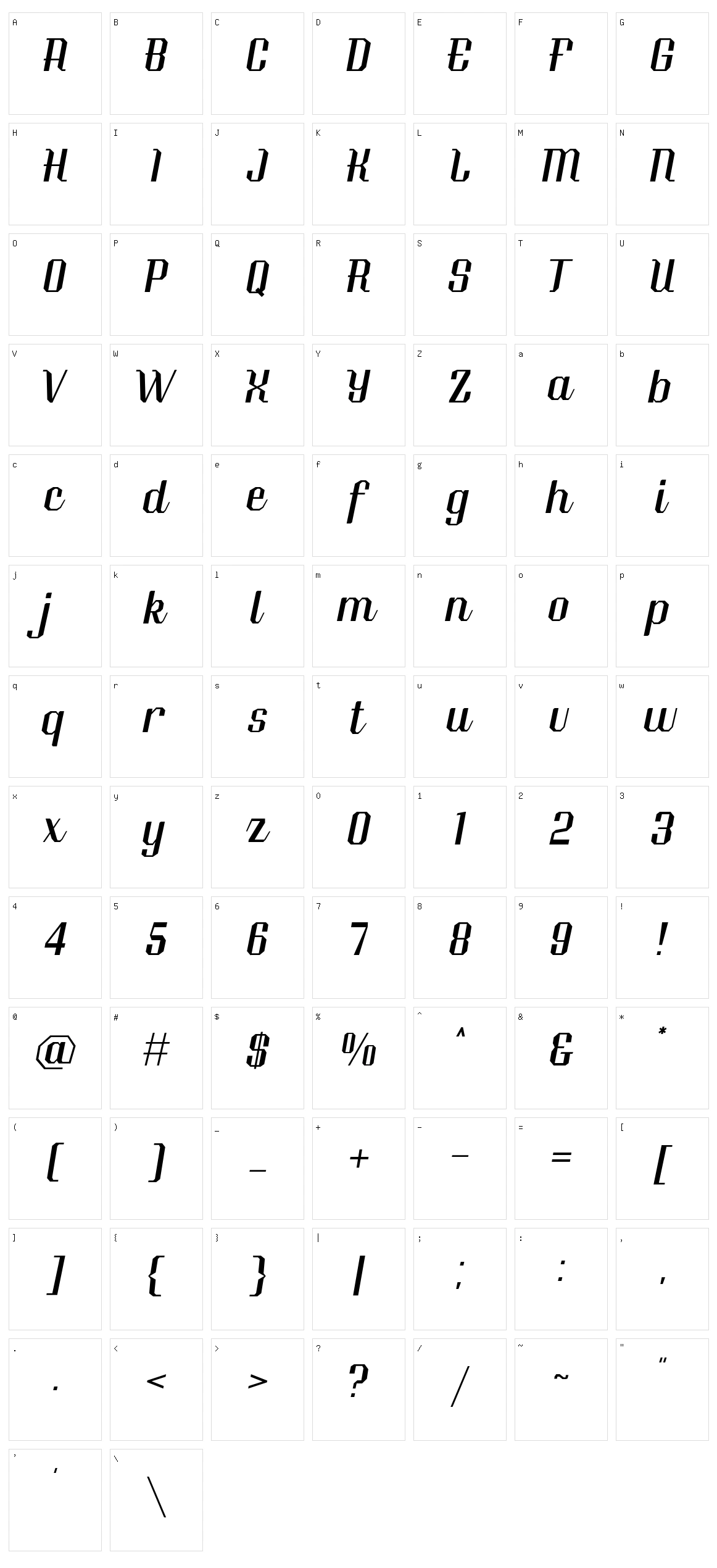 Speed of Rice Character Set