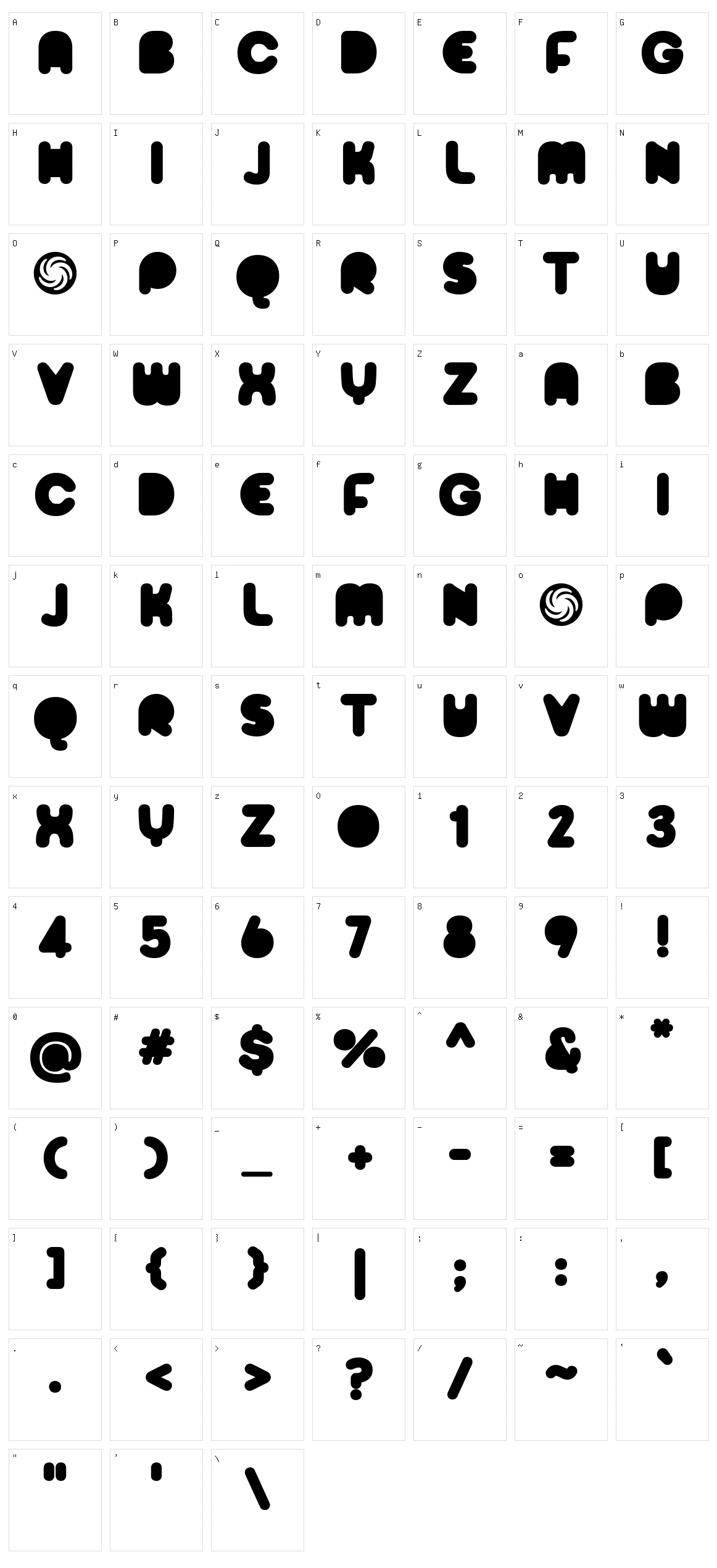 Sporedom Character Set