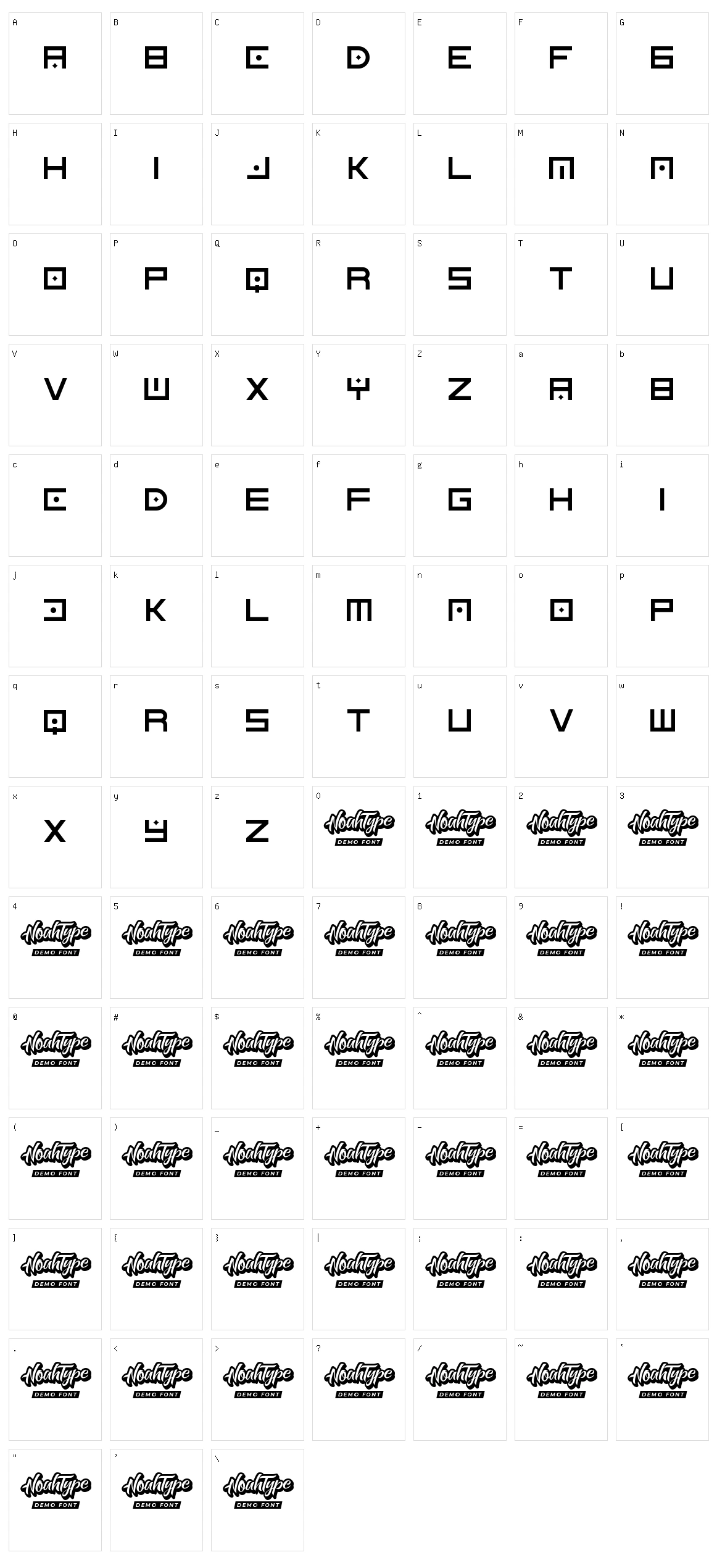 Staroff Character Set