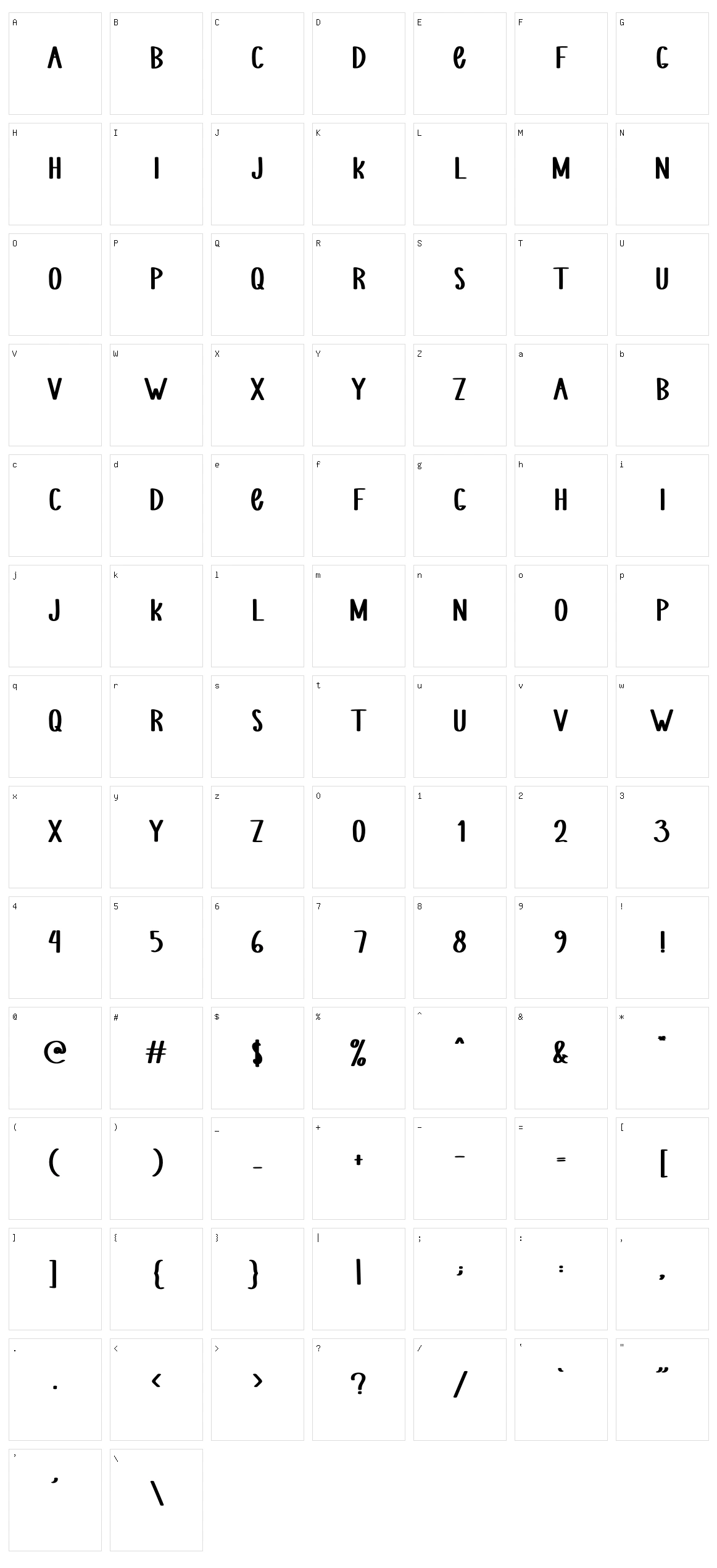 Online Market Character Set
