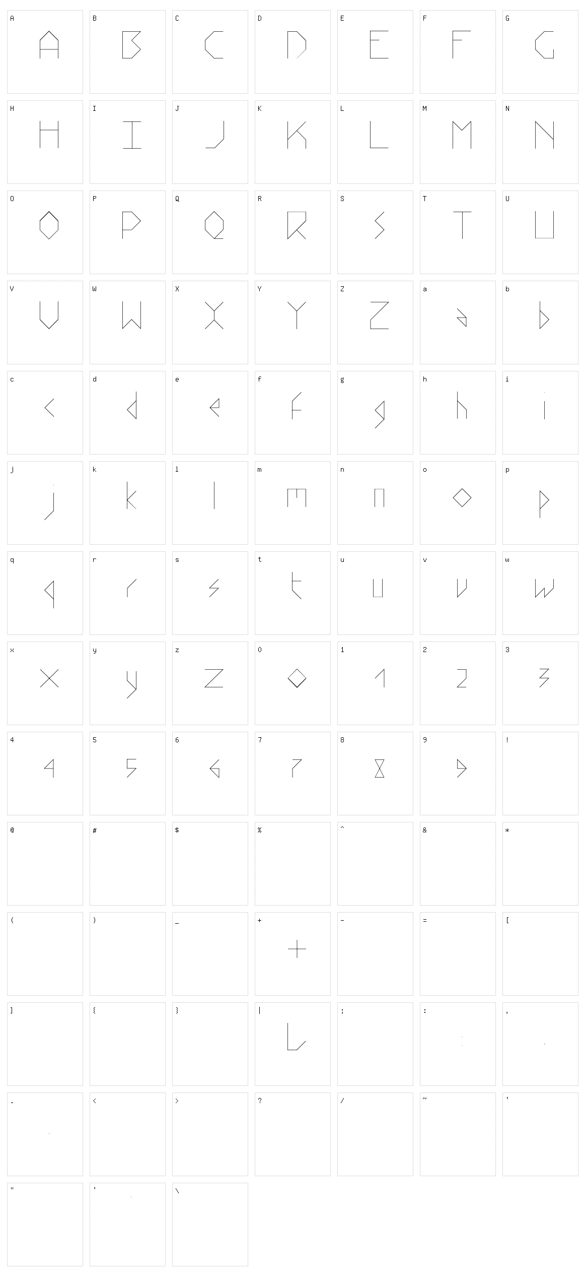 Stick Character Set