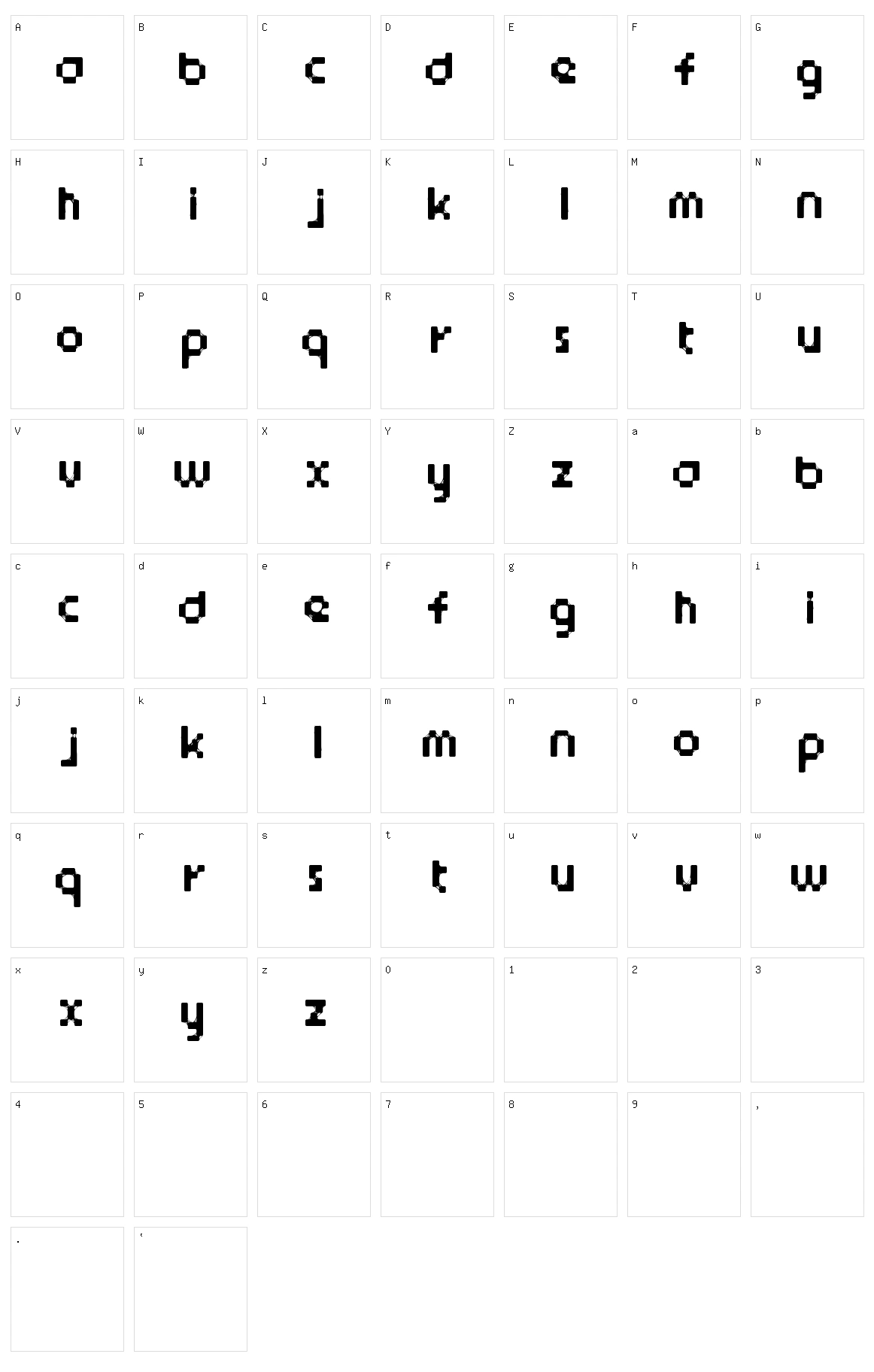 Sticky Bits Character Set