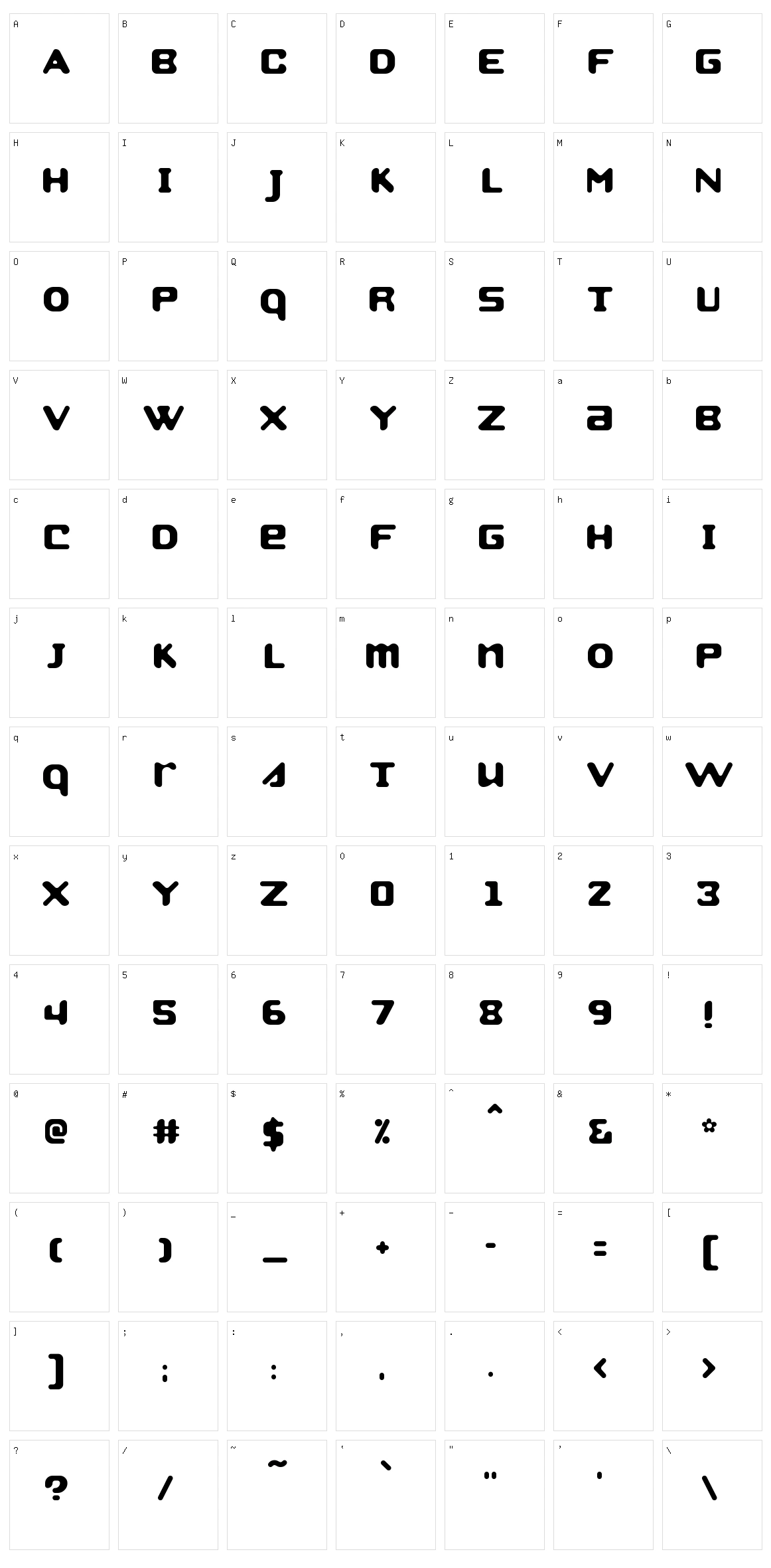 Strobo Character Set