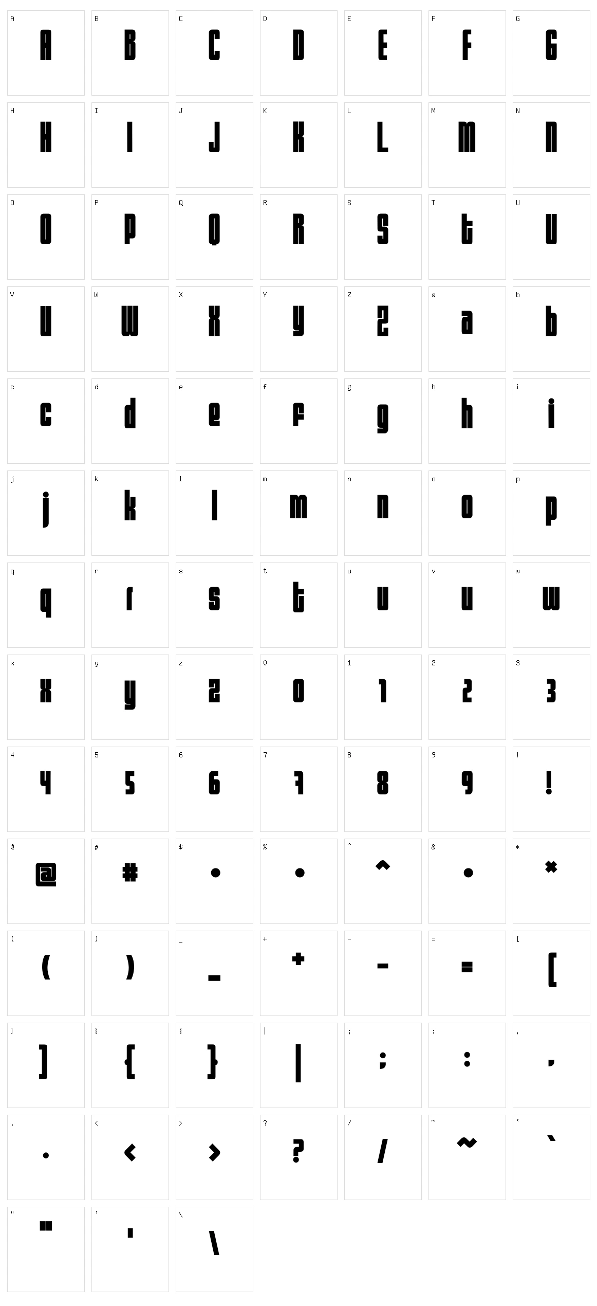 Sumo Character Set