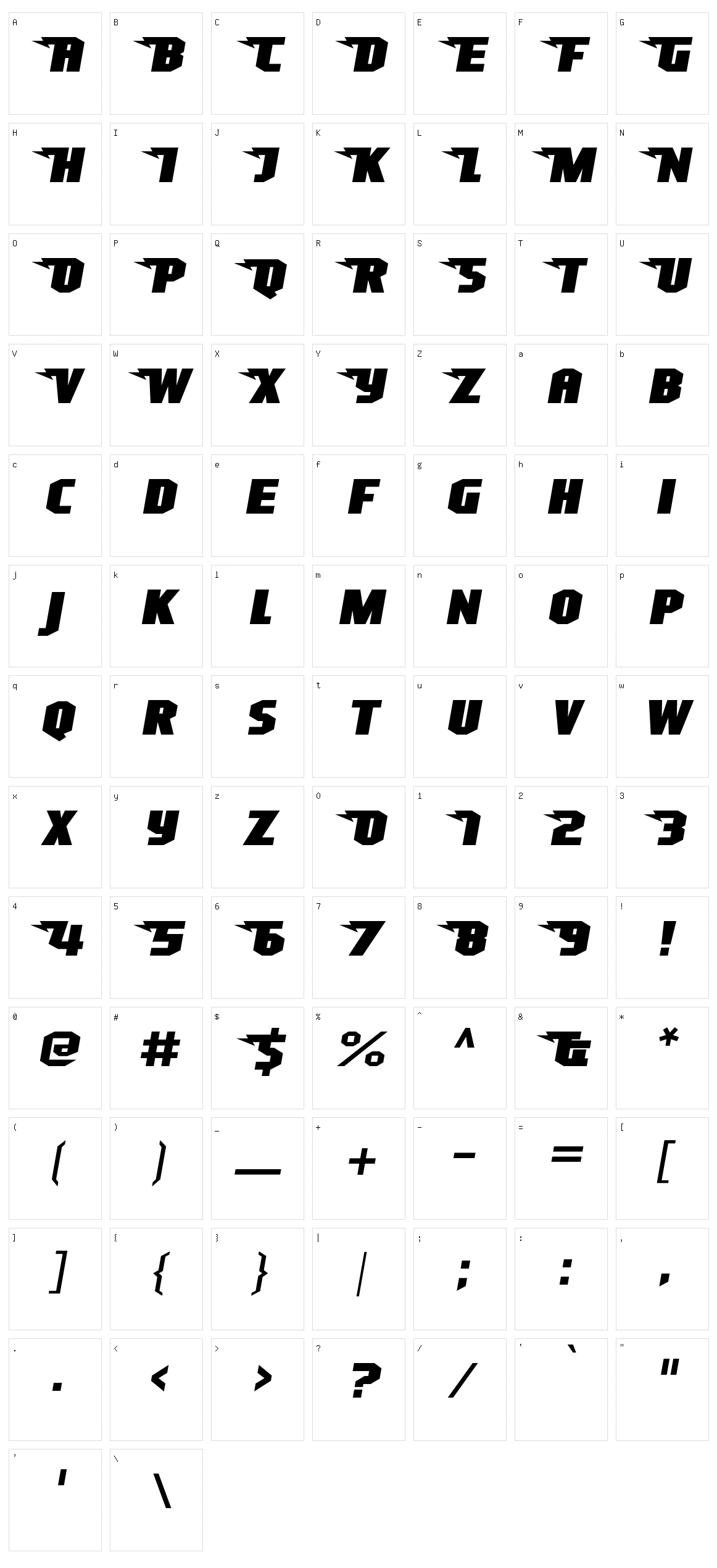 Superheterodyne Character Set