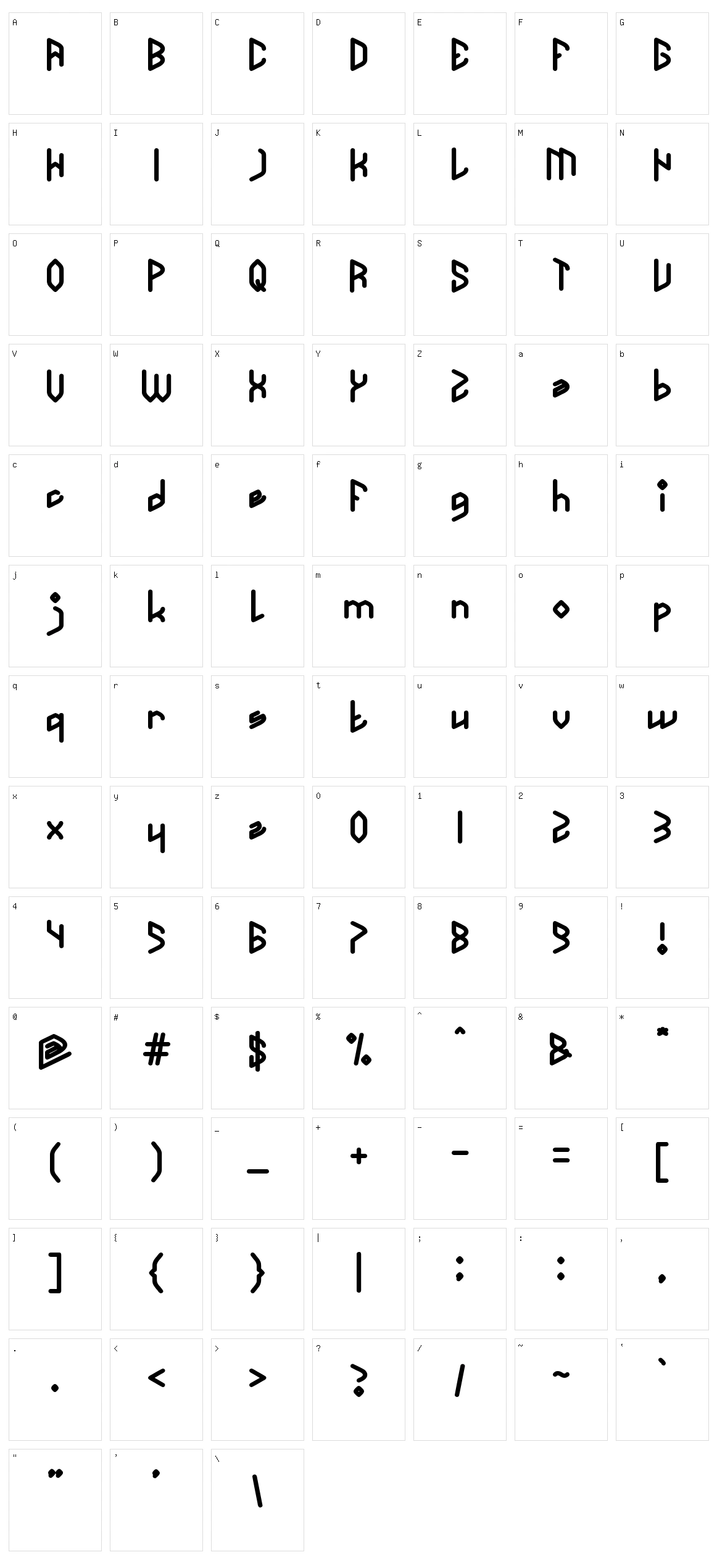 Take On Me Character Set