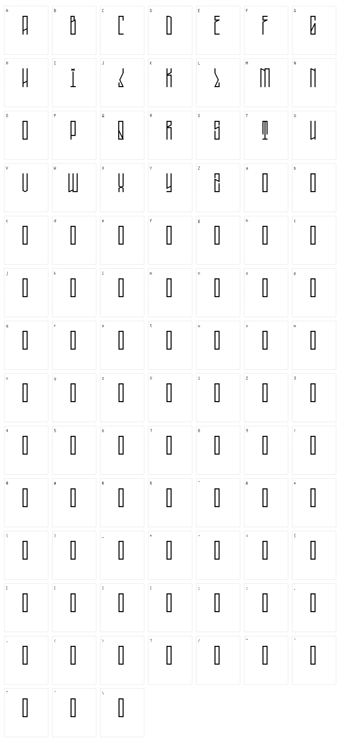 Tall Boy West Character Set