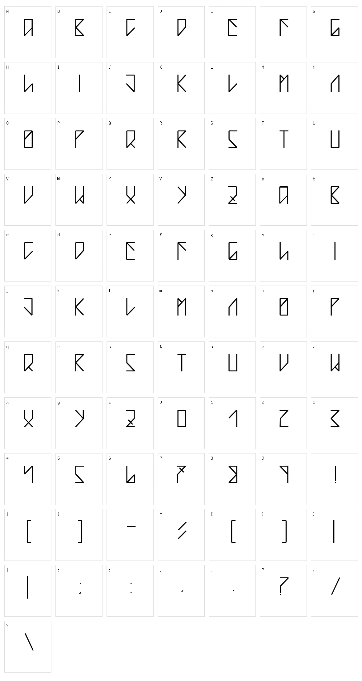 Teardrop Character Set