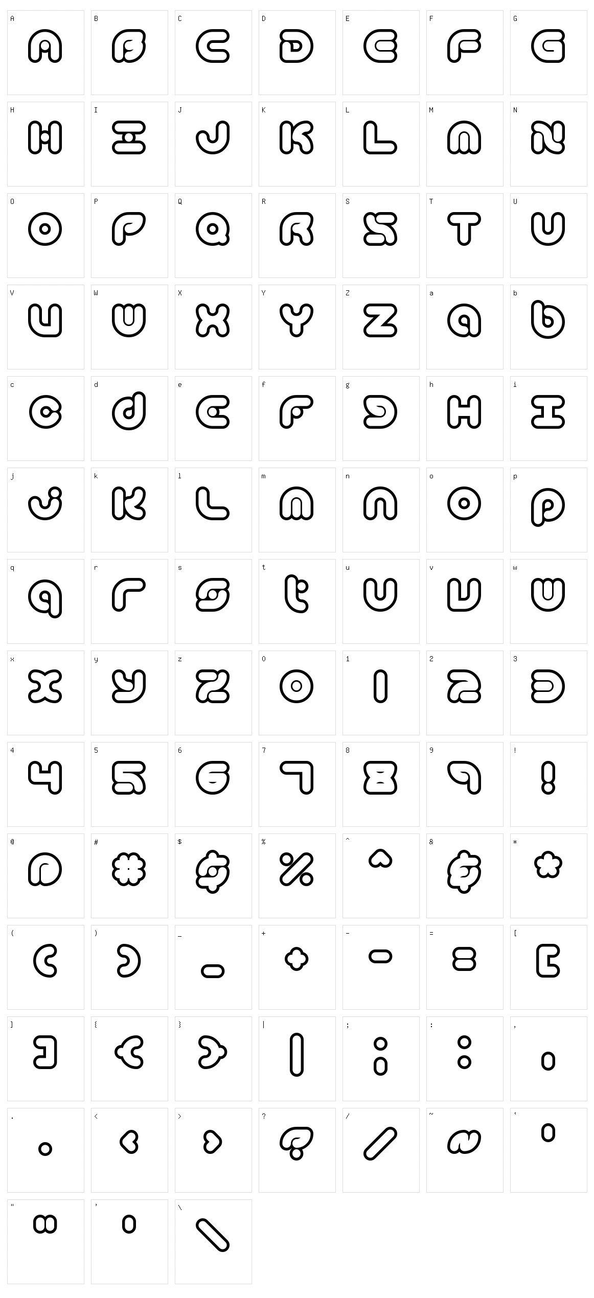 Technique BRK Character Set