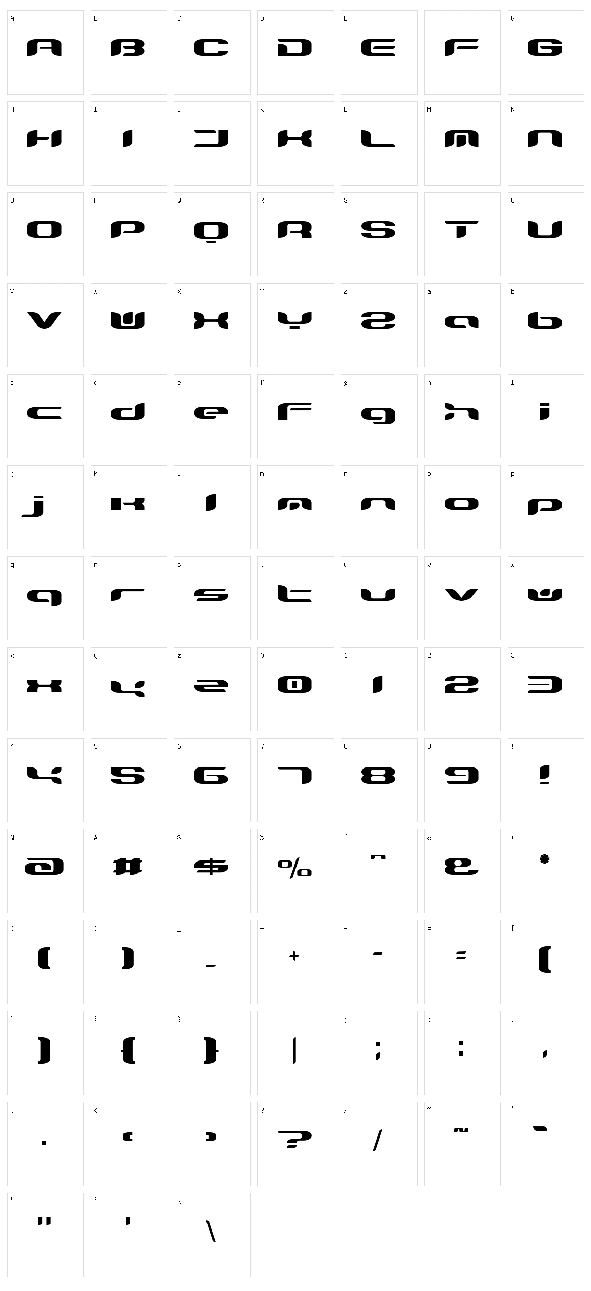 TeknikohlRemix Character Set