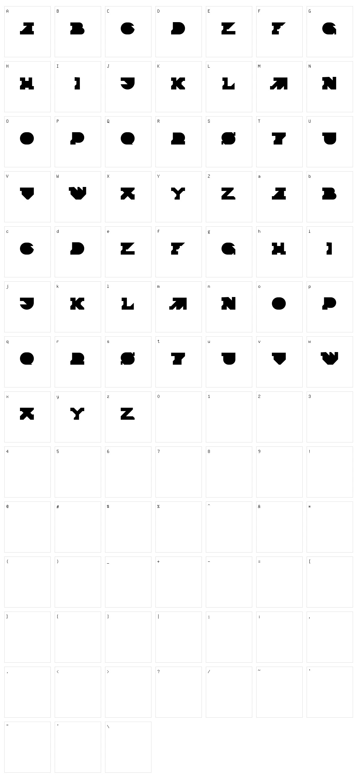 Termina Character Set