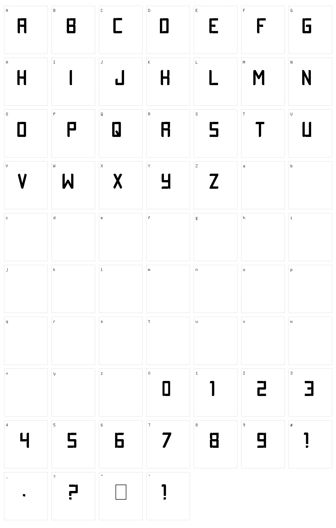 Testy Character Set