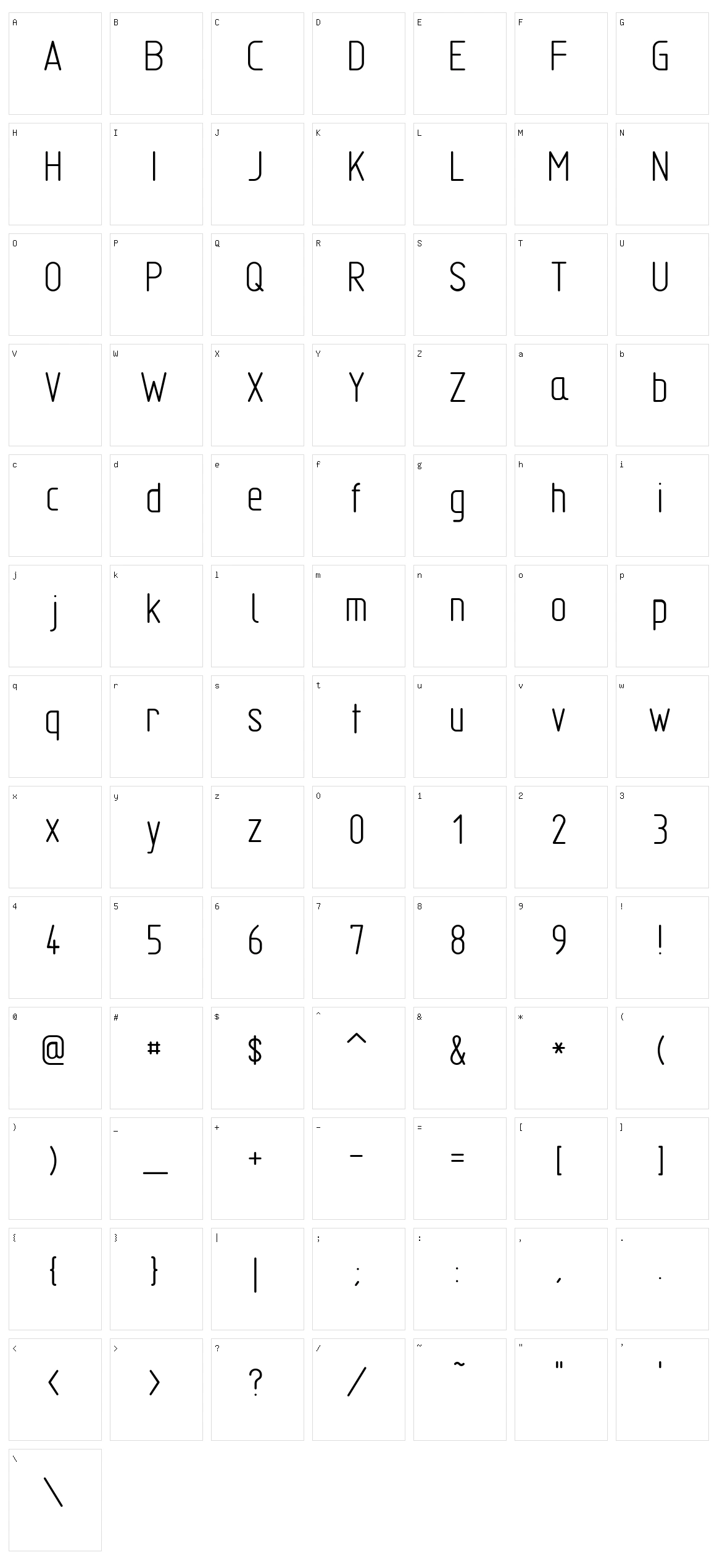 TGL 31034 Character Set
