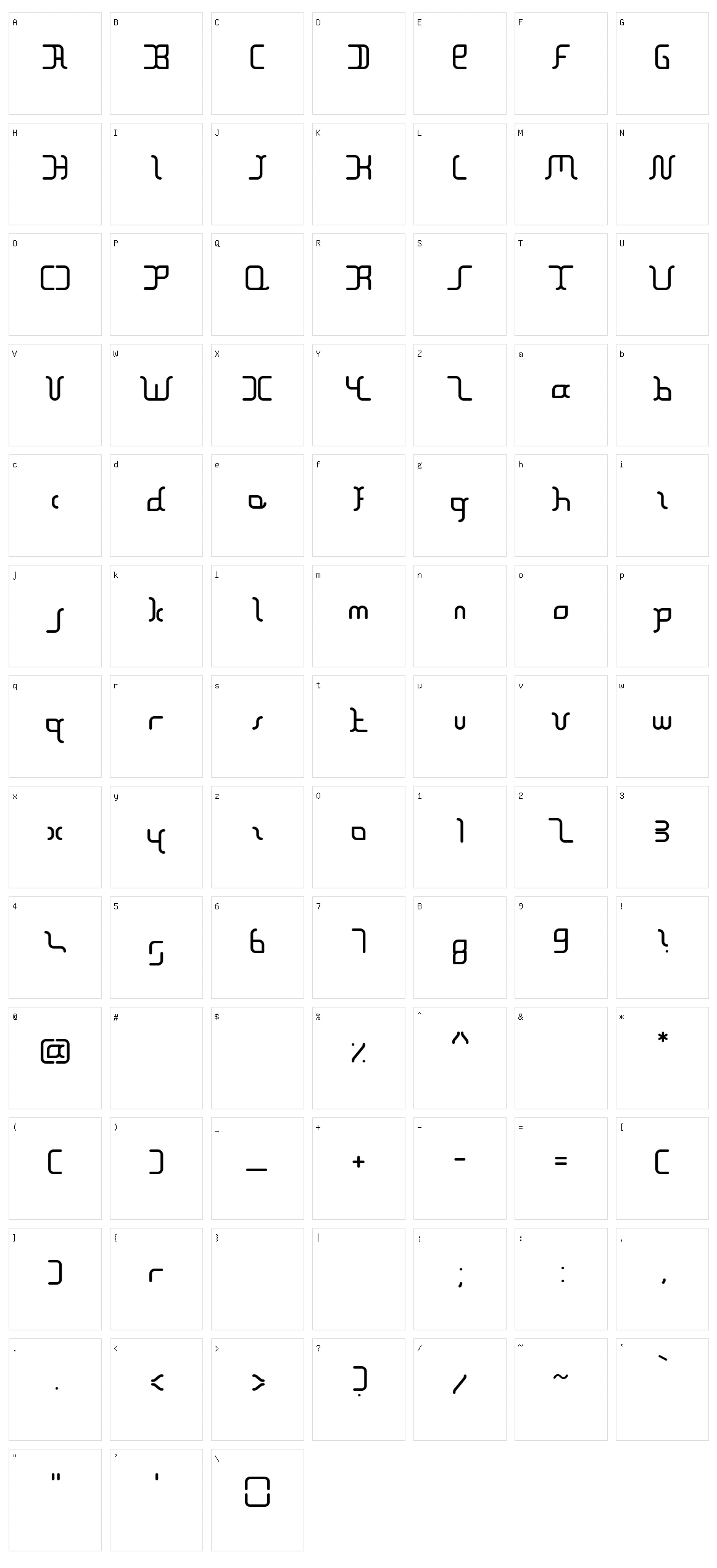 The Block Character Set
