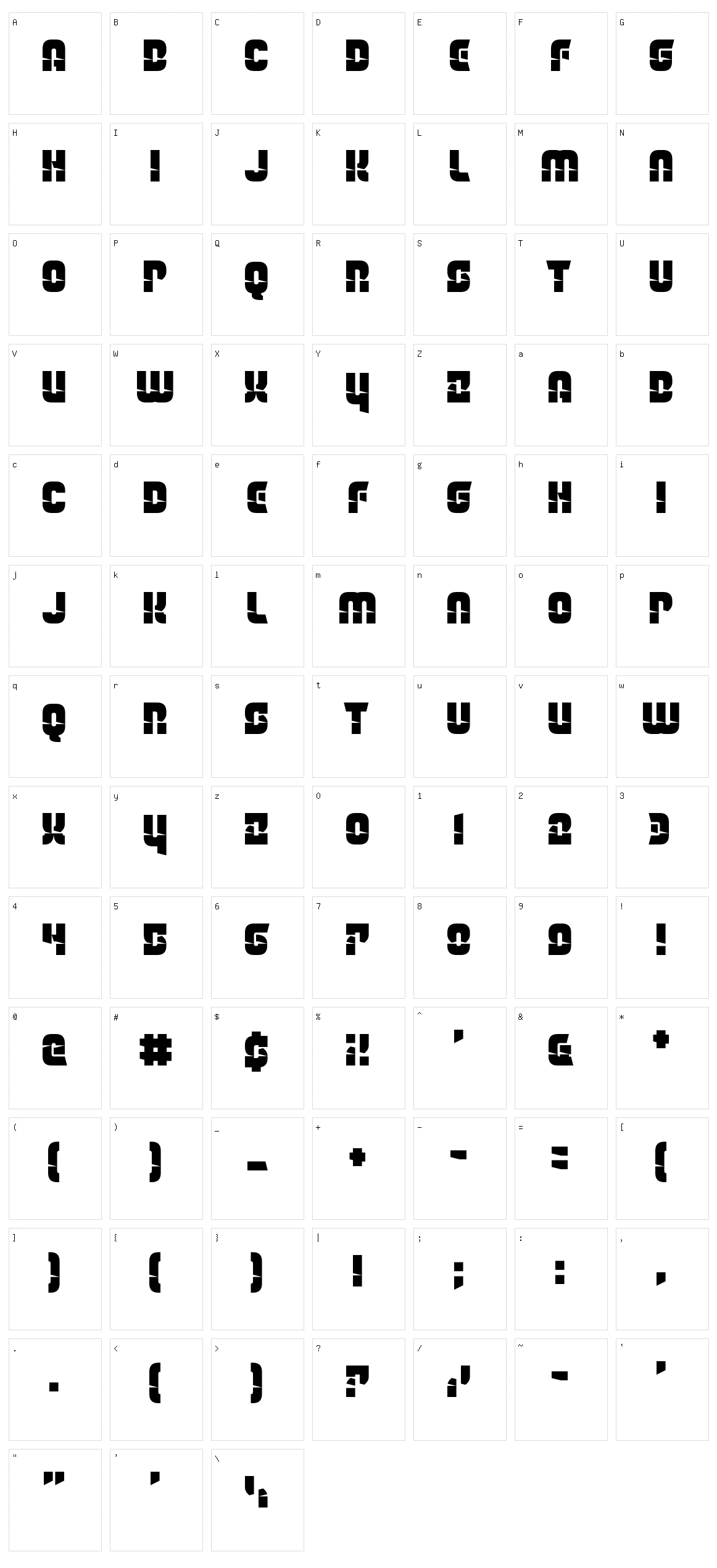 The Light Brigade Character Set