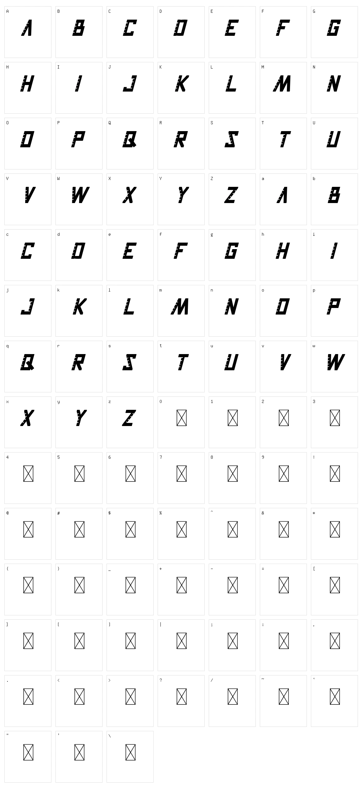 The Ruler Character Set
