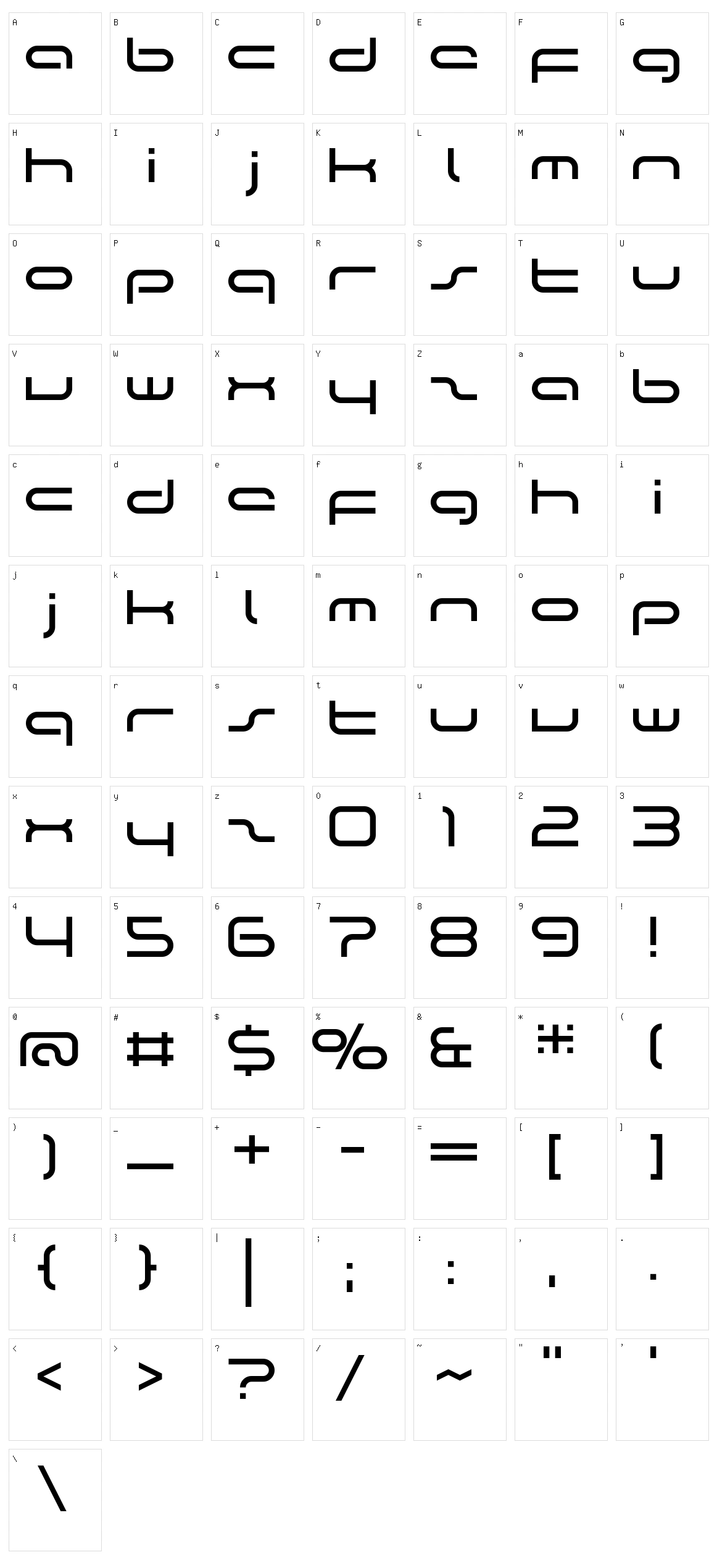 The Rush Character Set