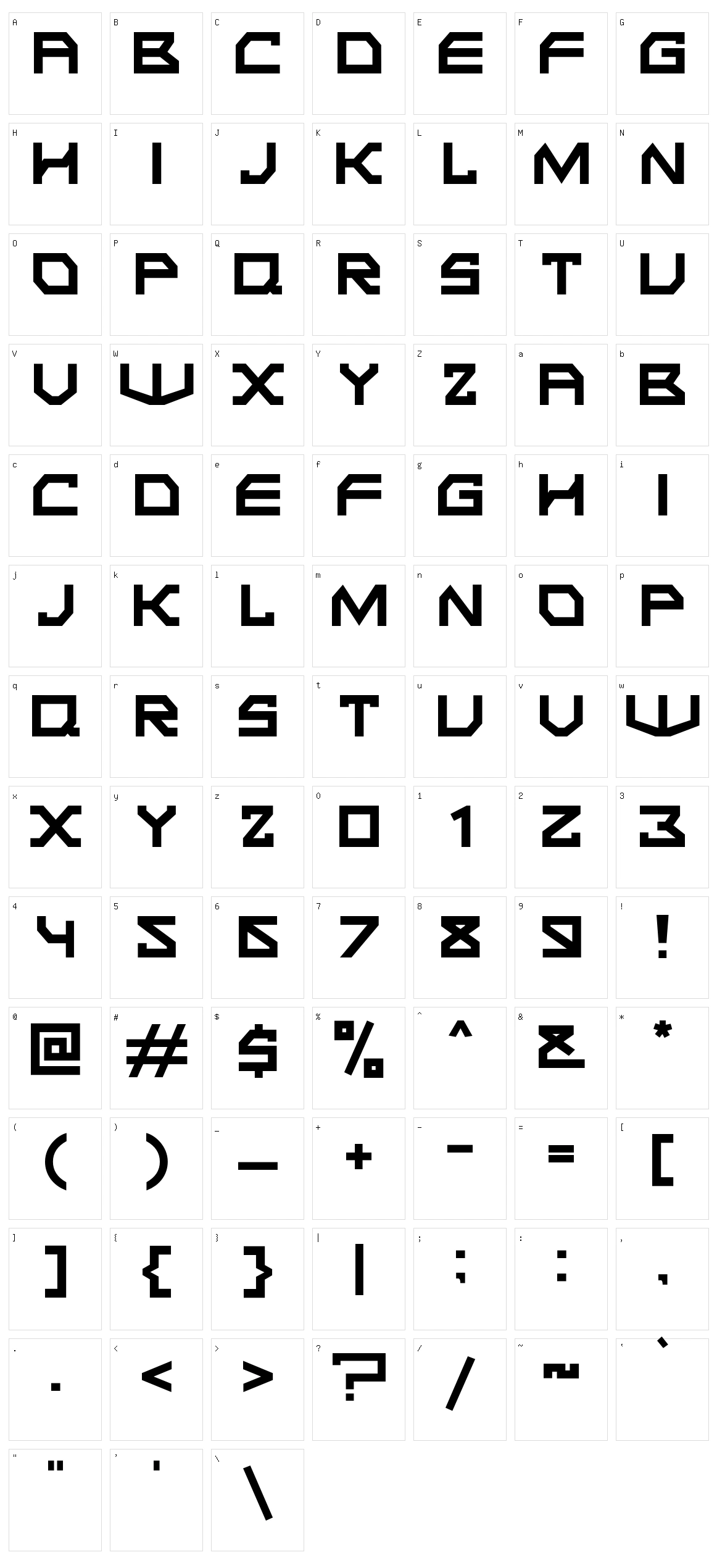 Things Digital Character Set