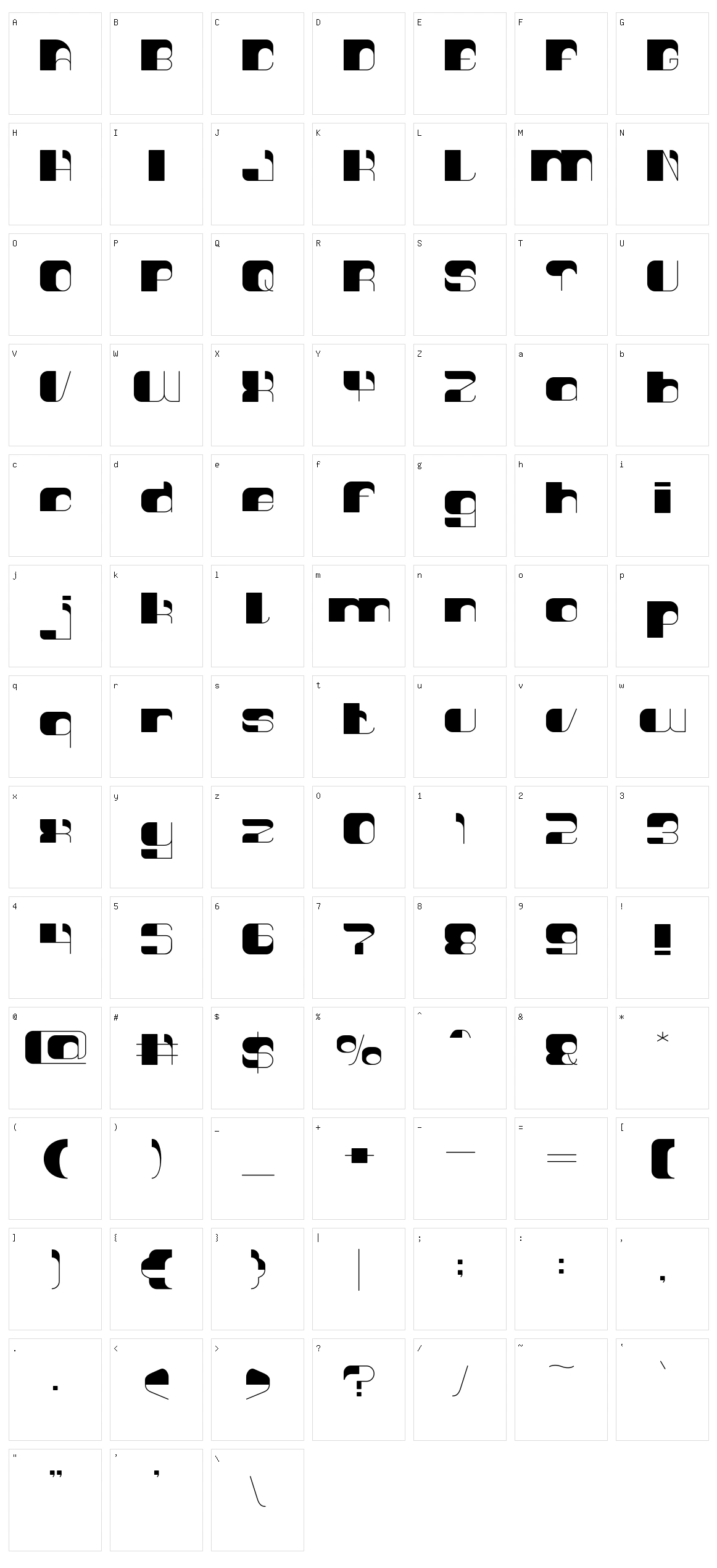 Think Techno Character Set