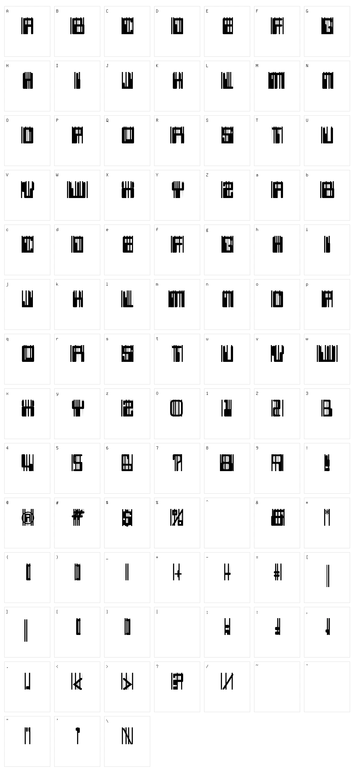 Thought Police Character Set