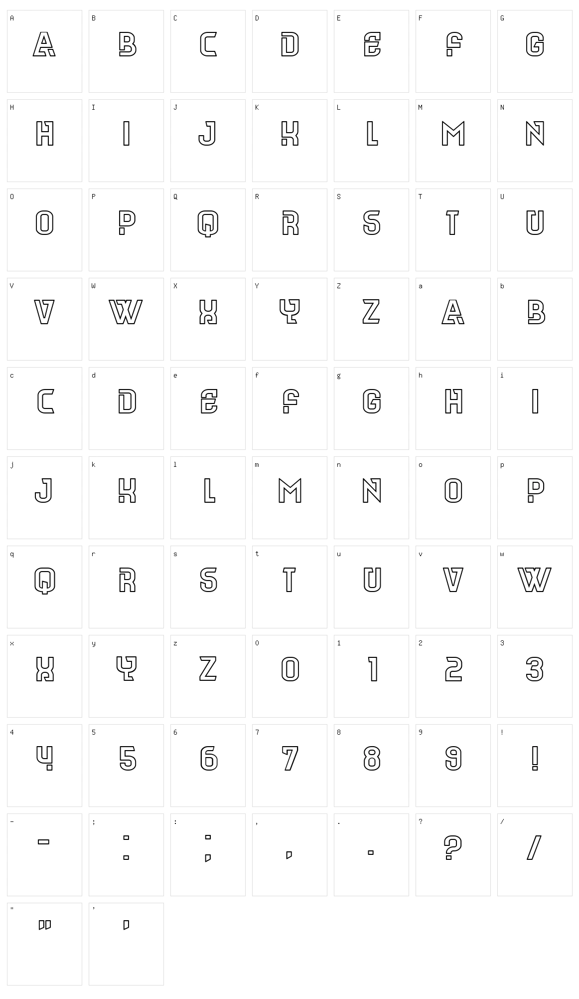 Tones Character Set