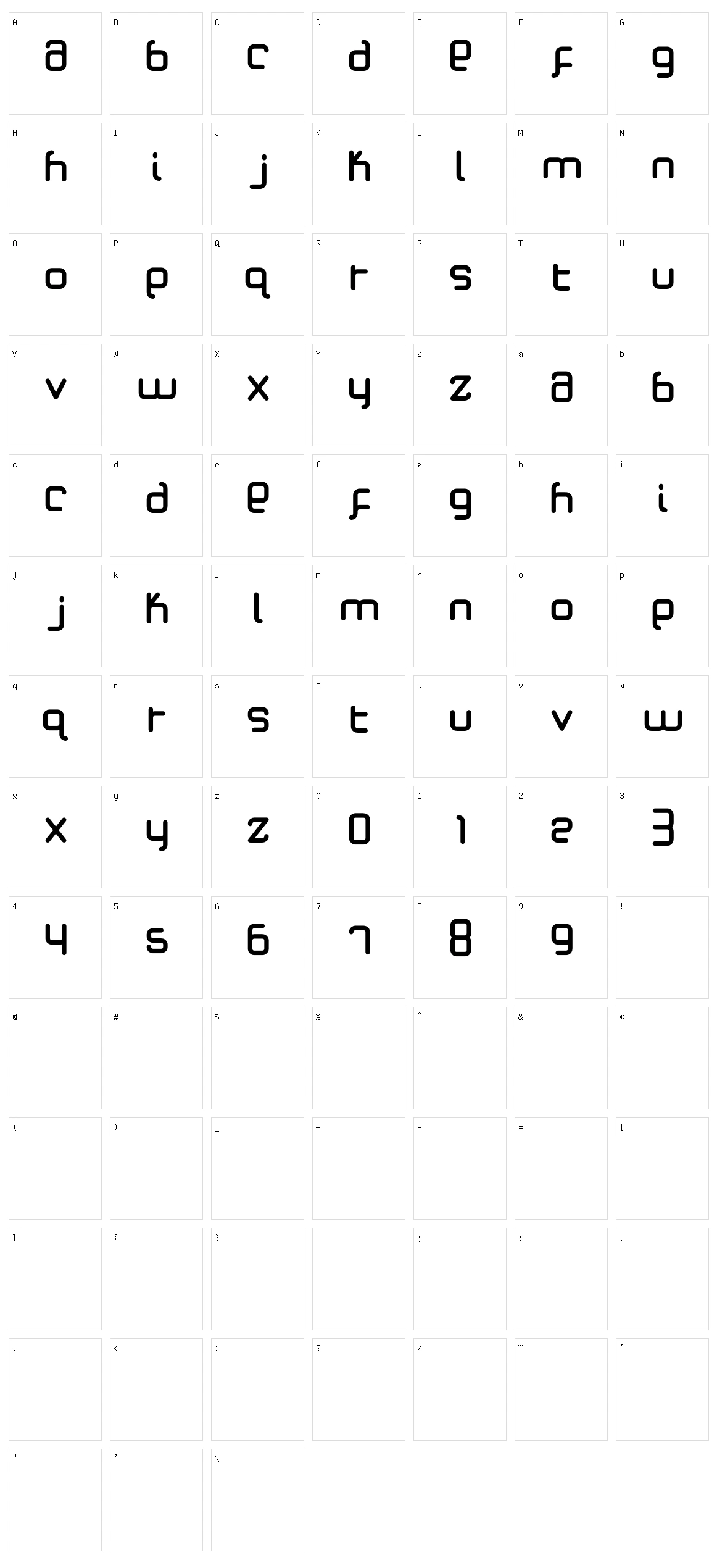 Total Millenial Character Set
