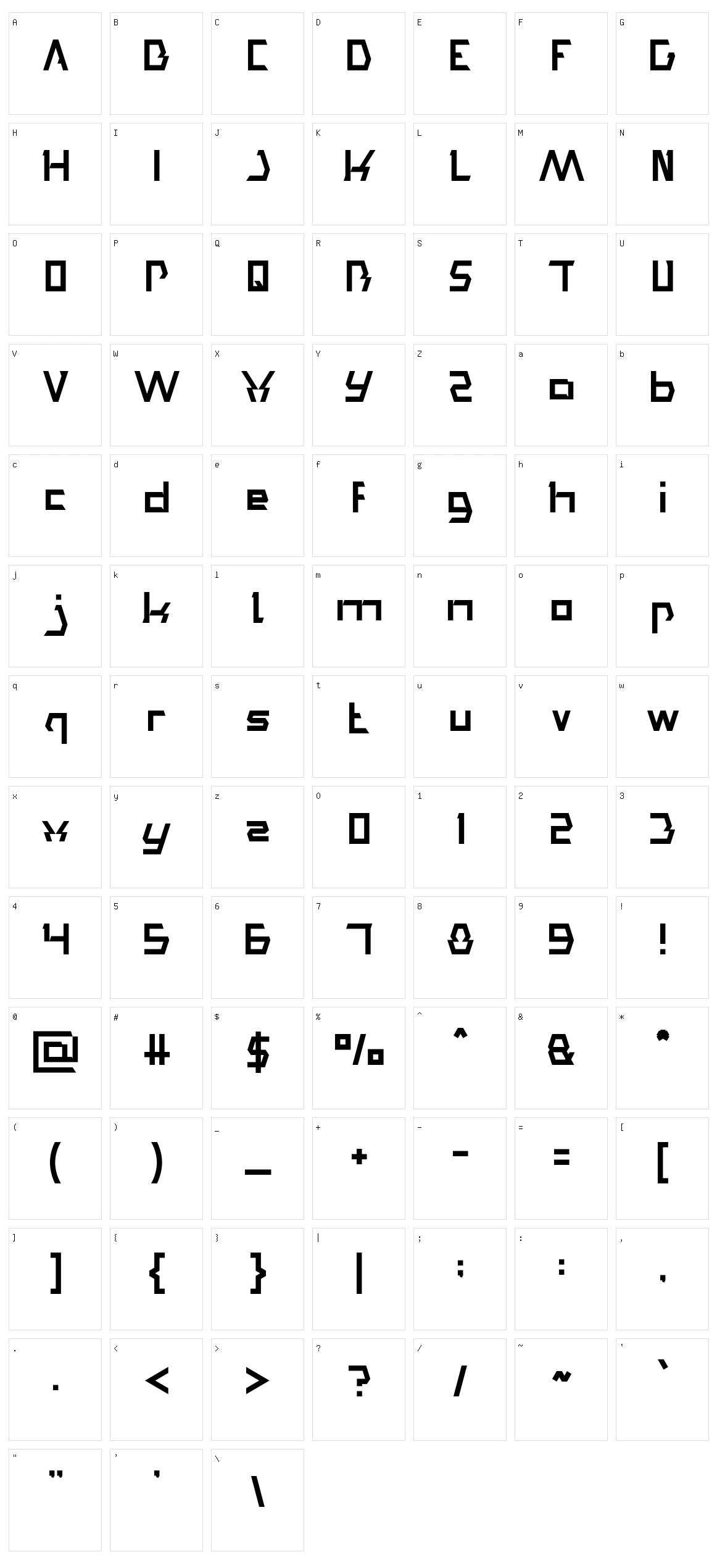 Trade And Mark Character Set