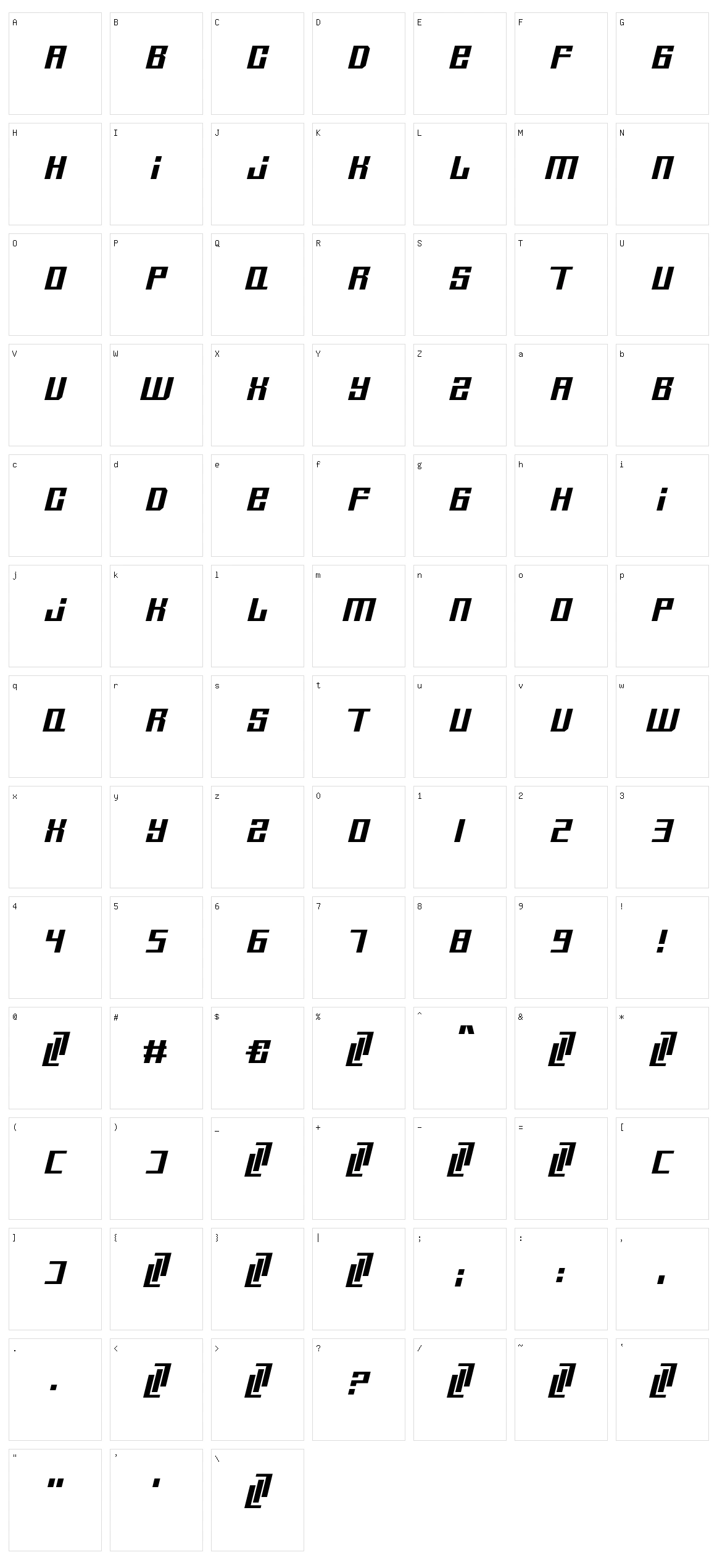 Tristar New Character Set