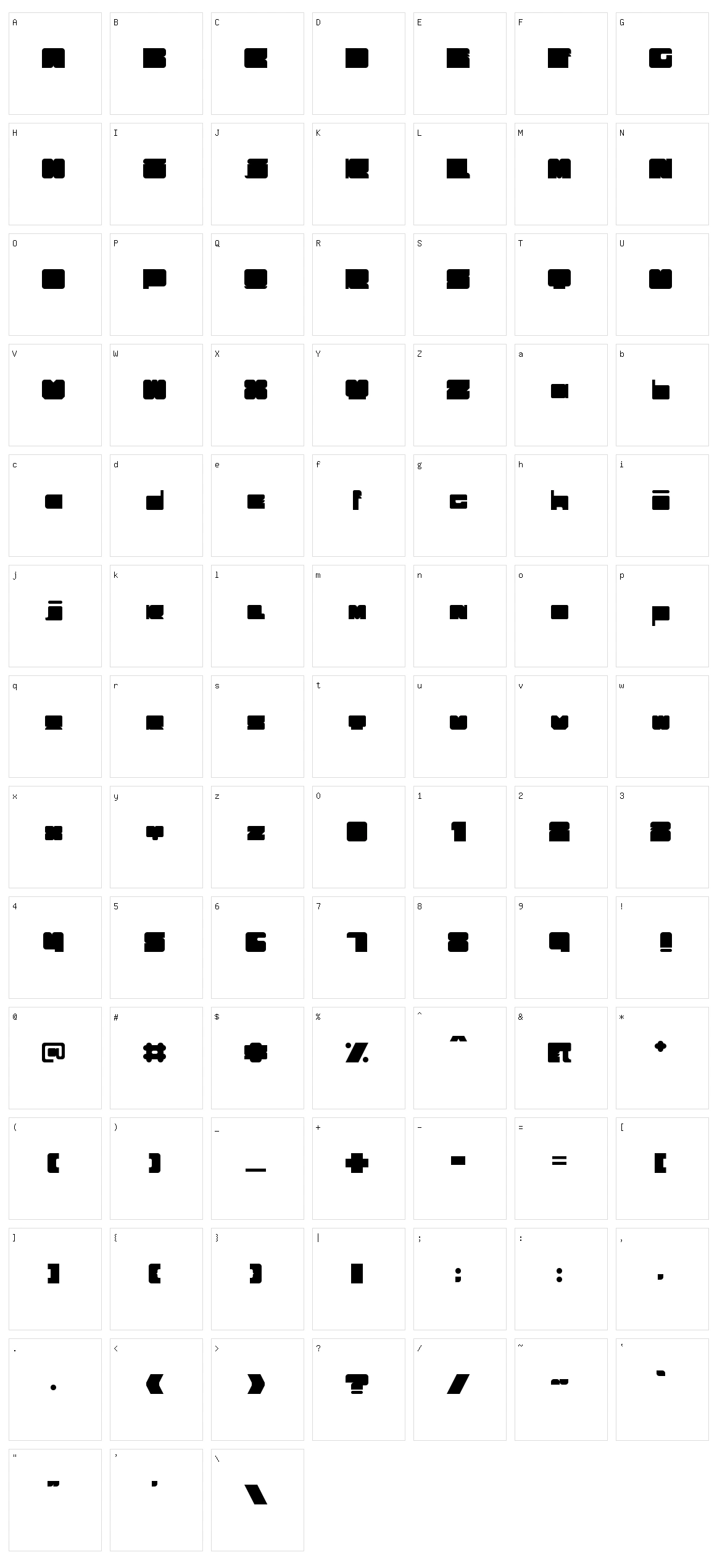 Trubik 77 Character Set