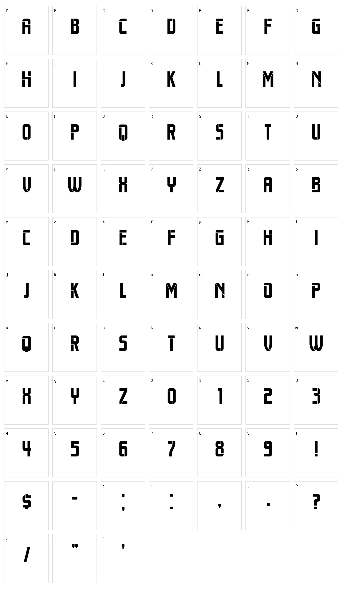 Trueborn Character Set
