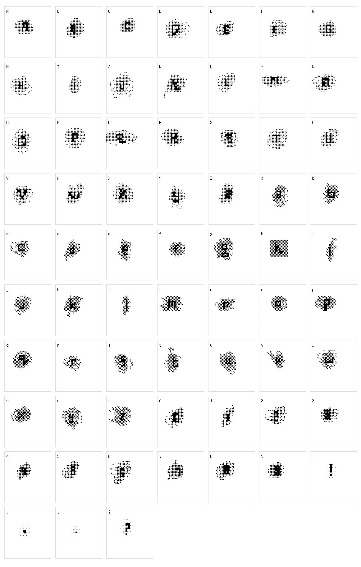 TrustedInstaller Fontrast Character Set