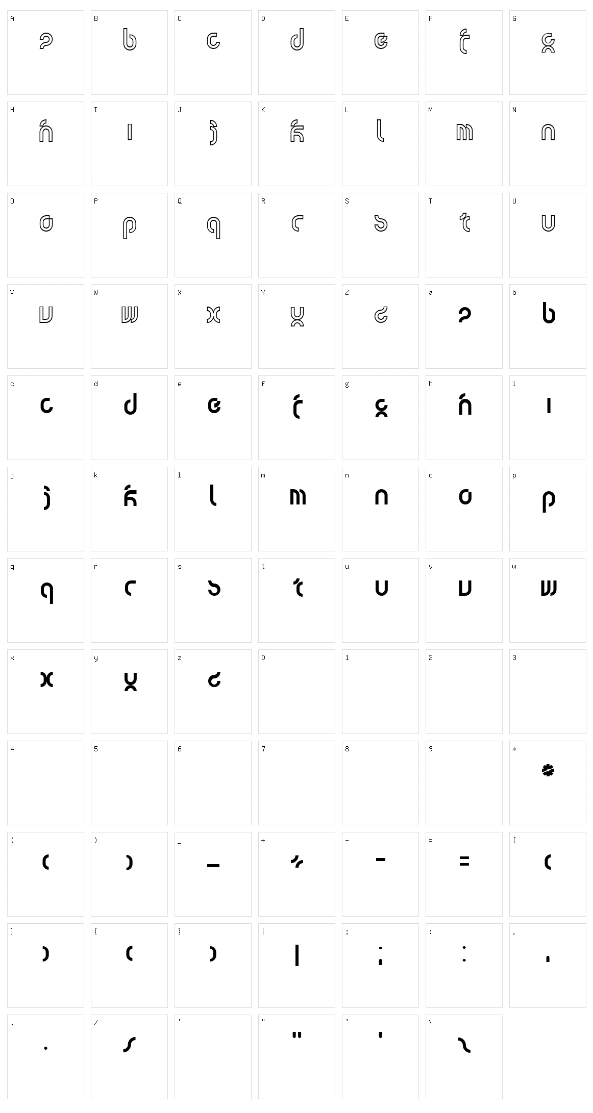 Tsunami Character Set