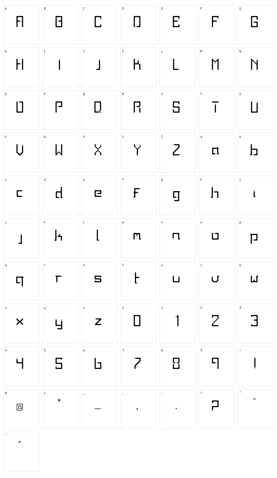 Twodays Character Set