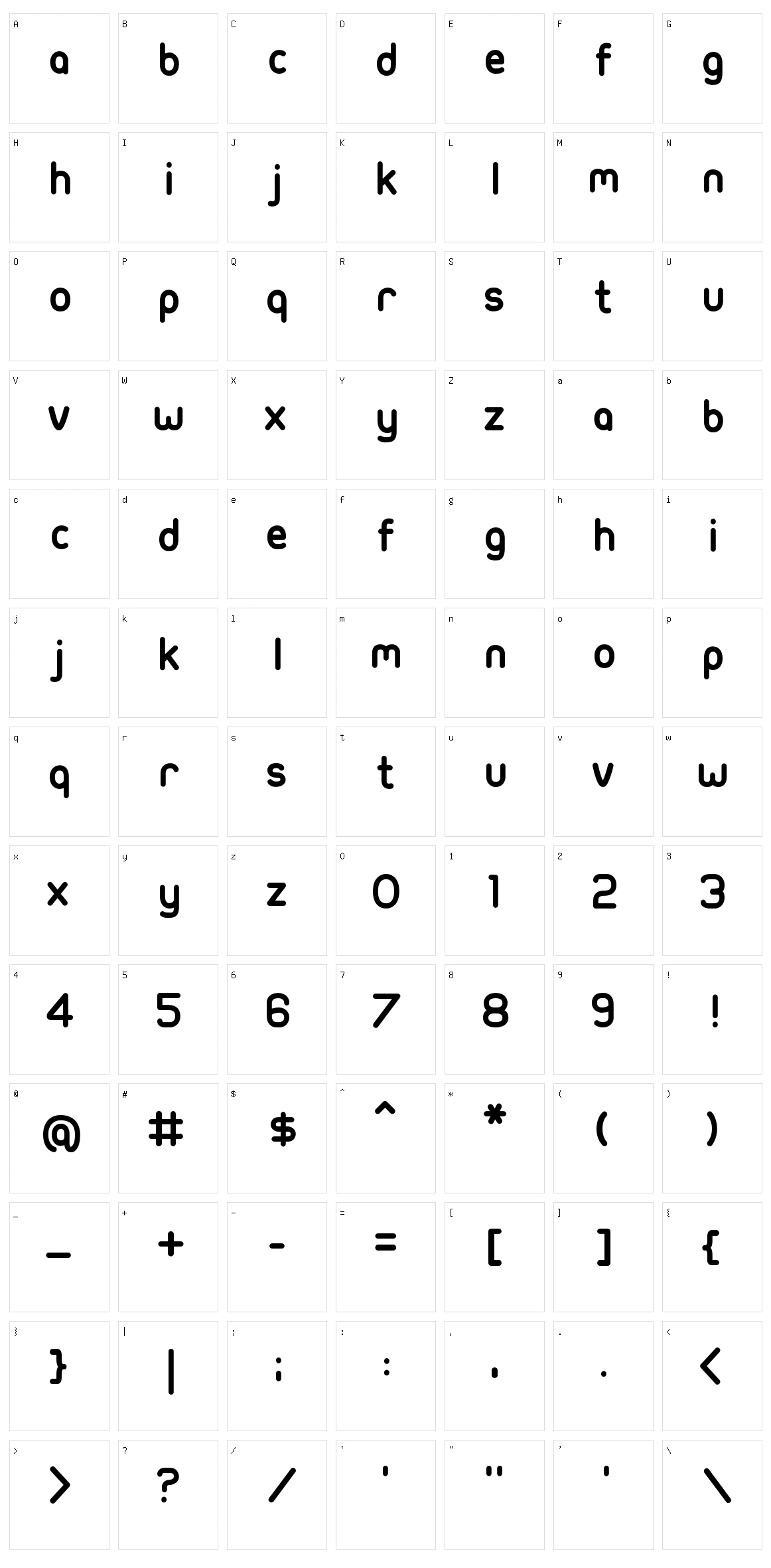 Ubuntu Title Character Set