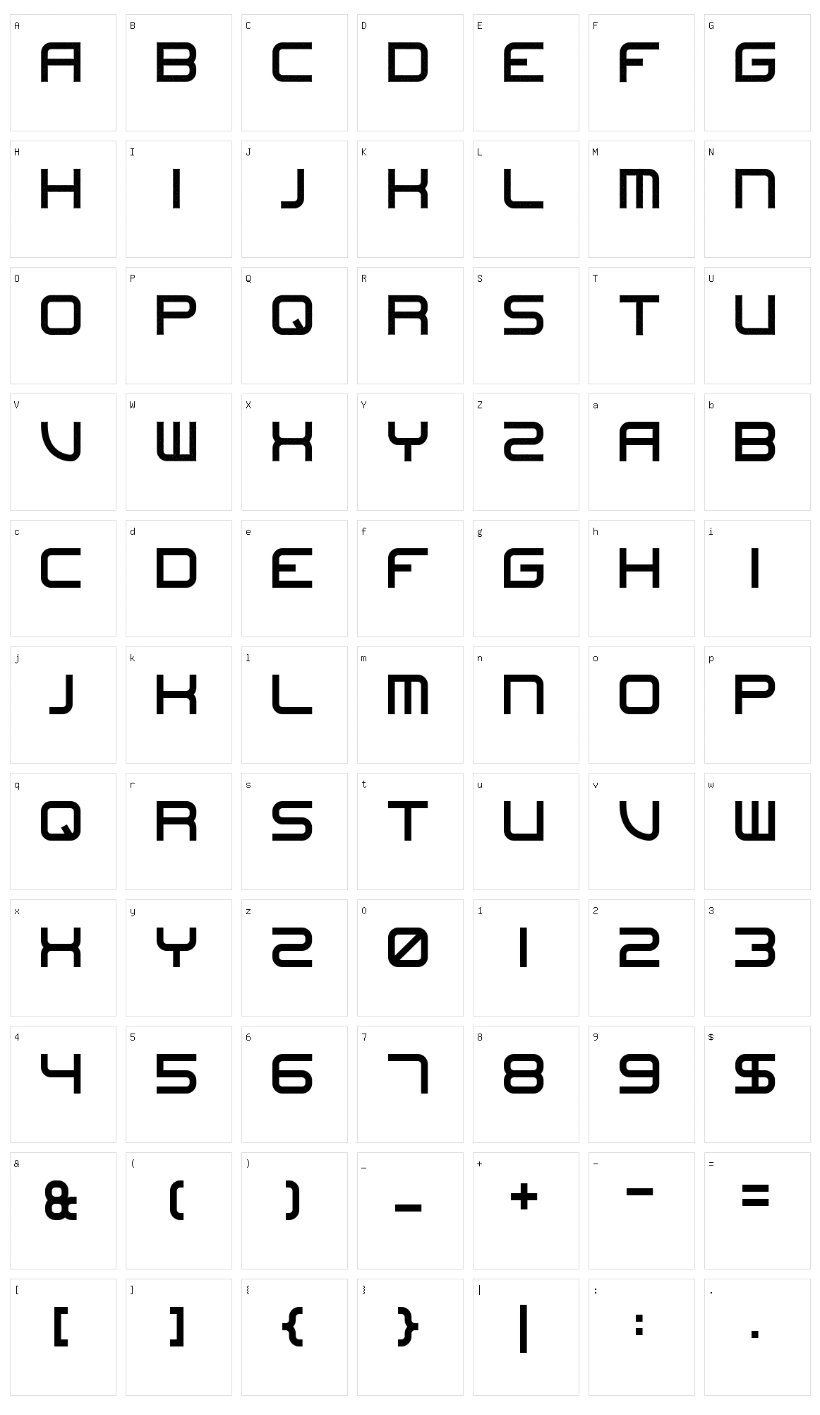 Undefeated Character Set