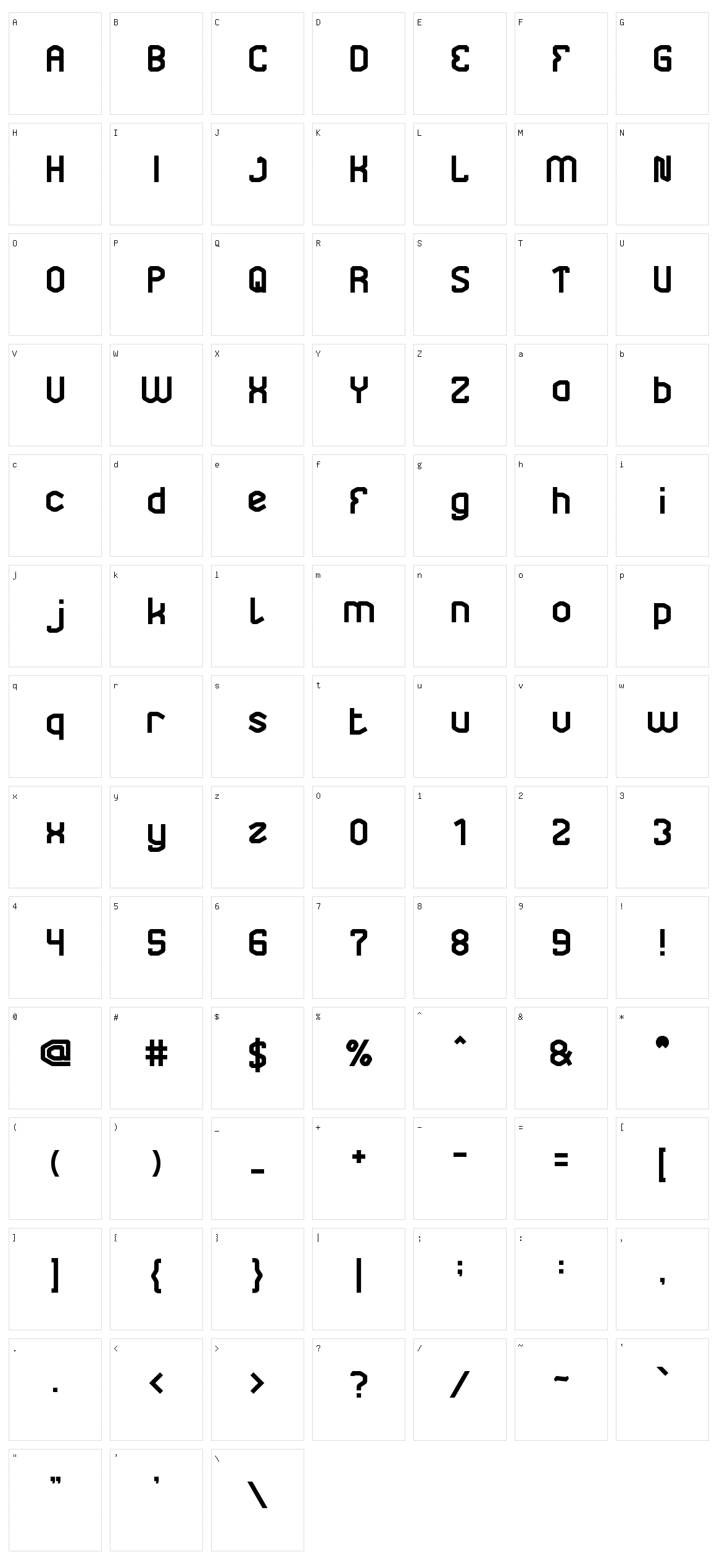 Underground Character Set