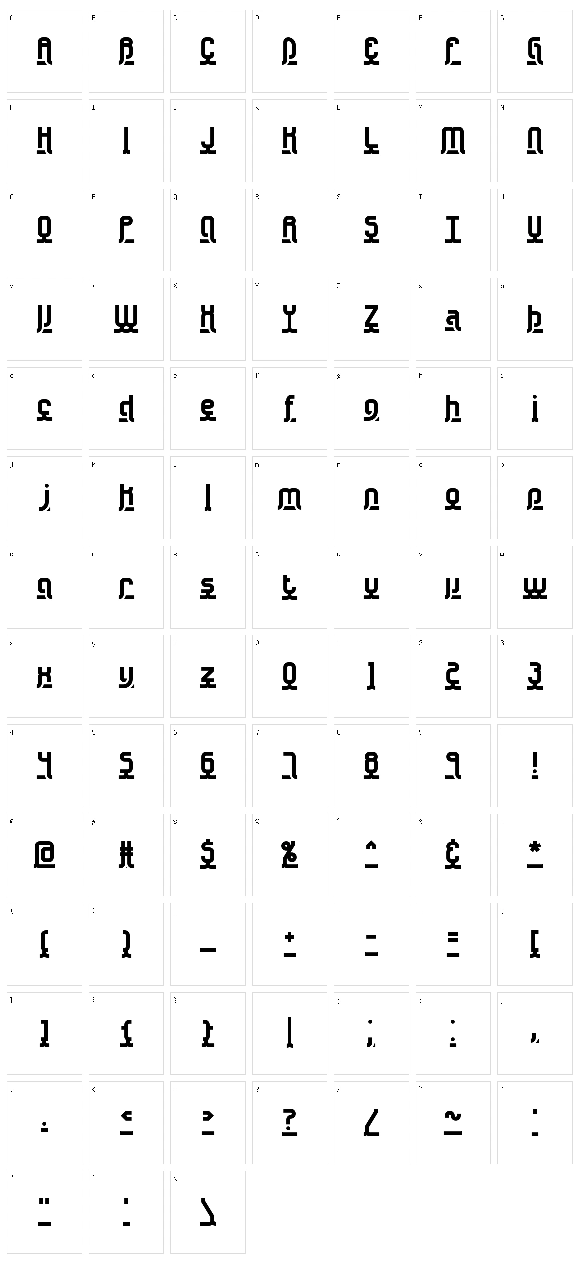 Underscore Character Set